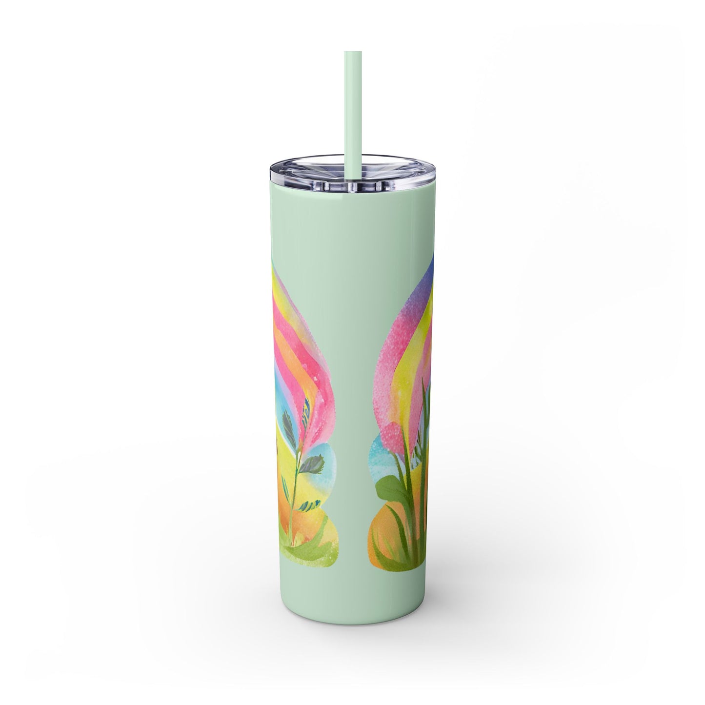 Rainbow Pig Tumbler with Straw, 20oz
