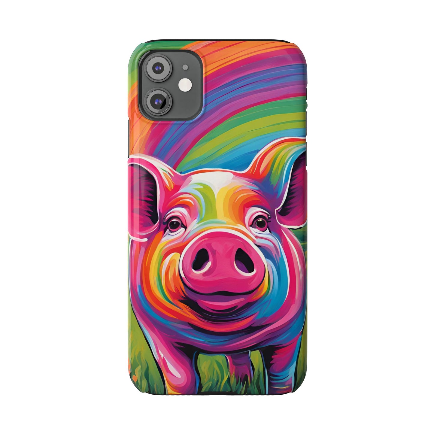 Rainbow Pig Slim Phone Case