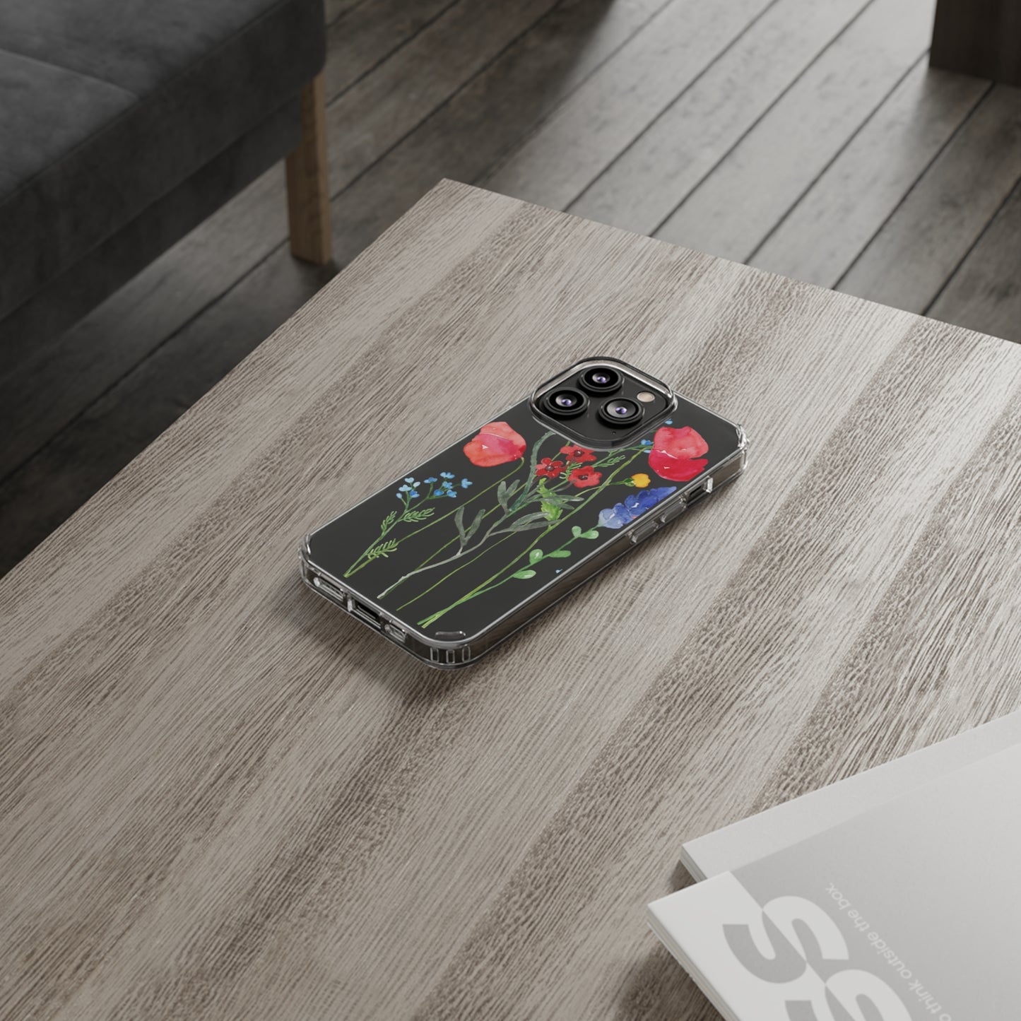 Wildflower Clear Phone Case