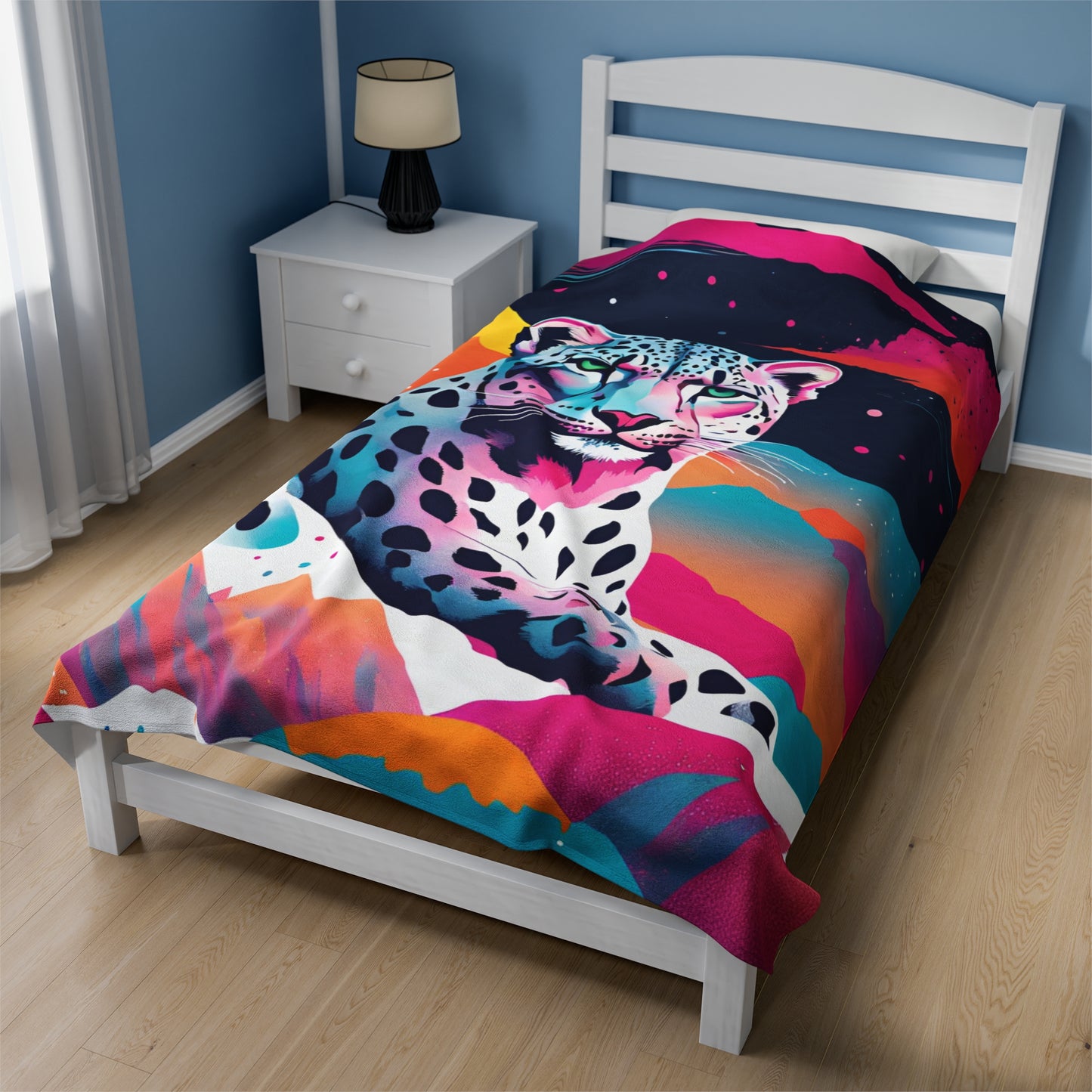 Snow Leopard Plush Blanket