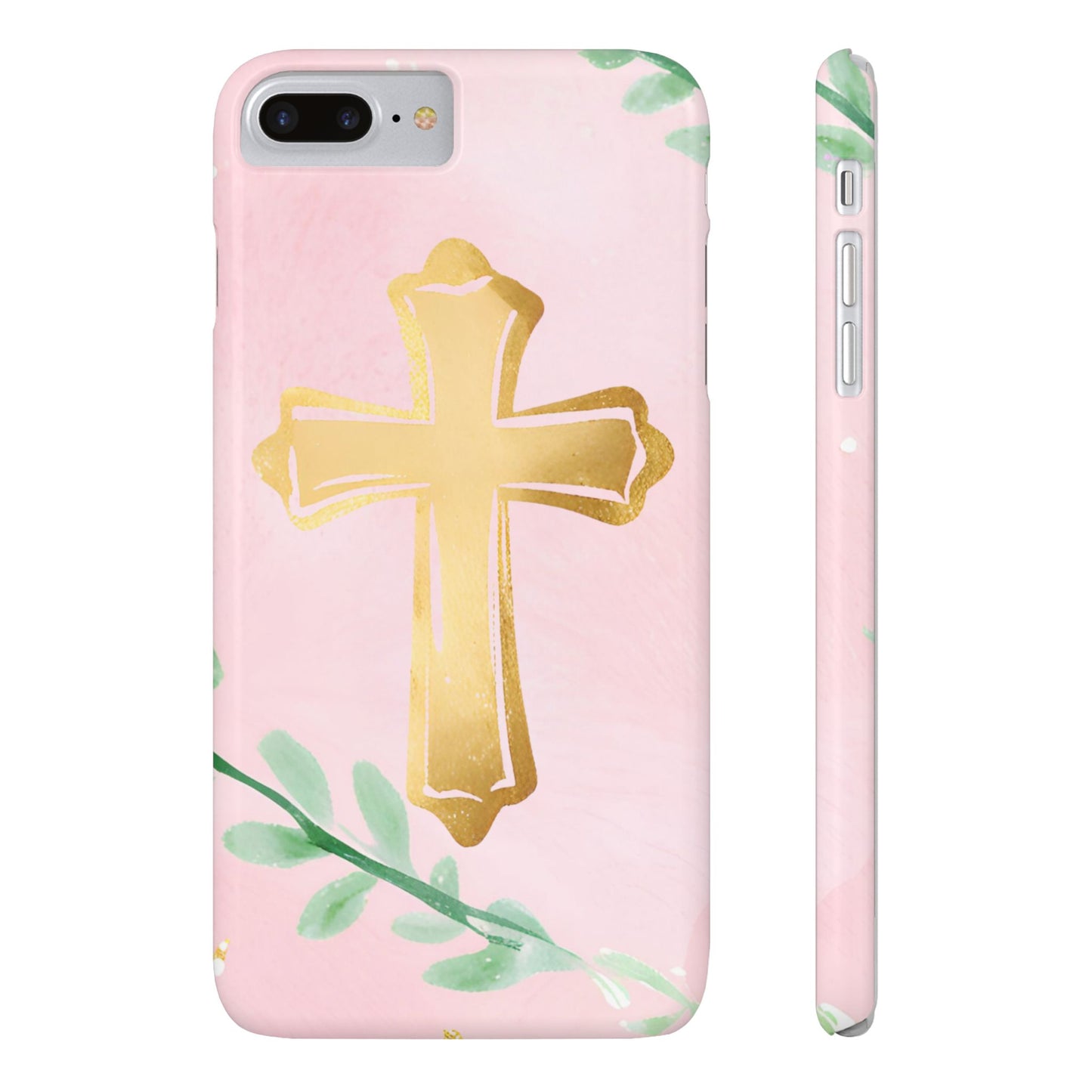 Cross with garland Slim Phone Case