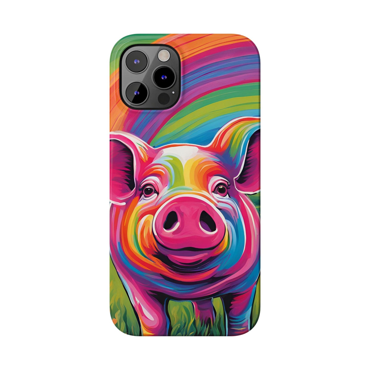 Rainbow Pig Slim Phone Case