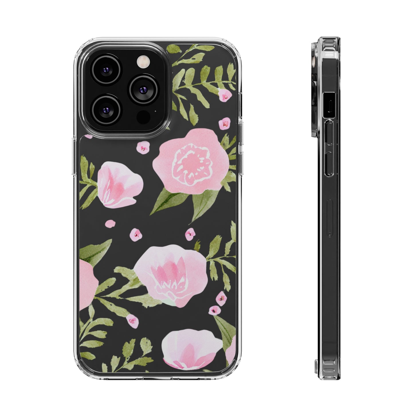Watercolor Flowers Clear Phone Case