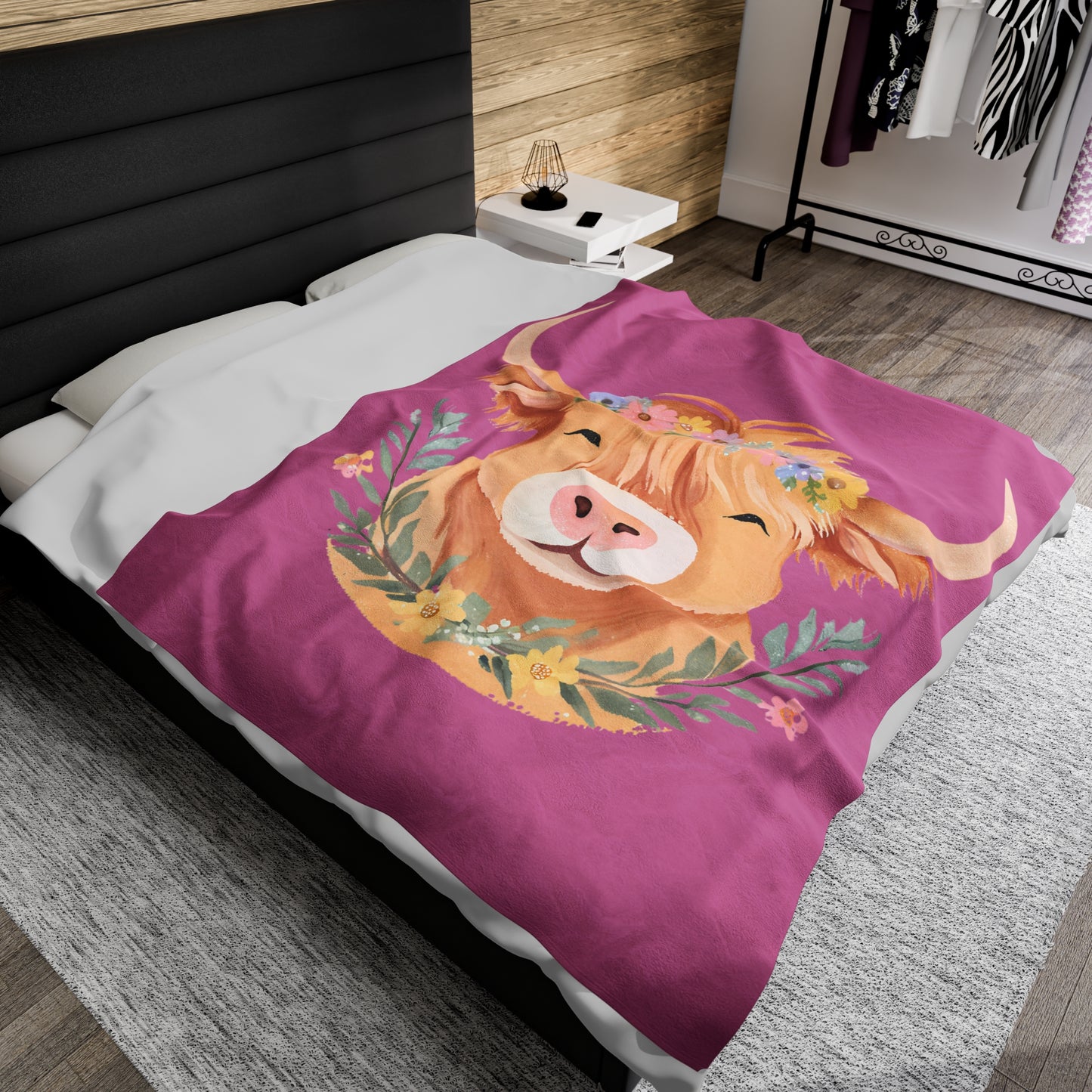 Highland Cow Plush Blanket