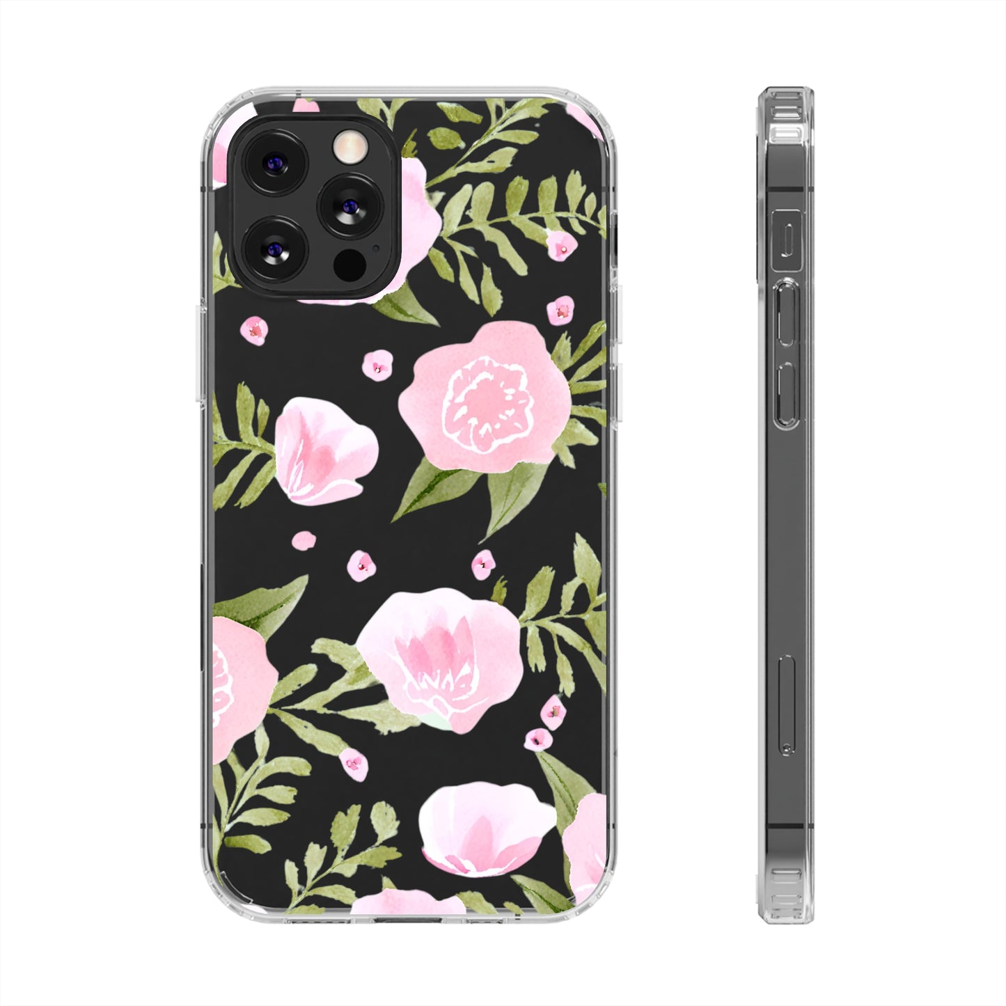 Watercolor Flowers Clear Phone Case