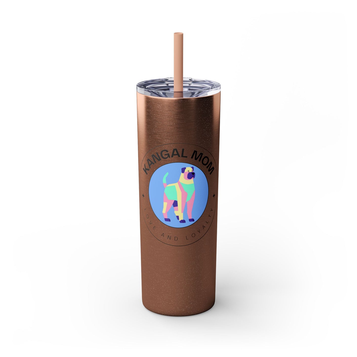Kangal Mom Skinny Tumbler with Straw, 20oz