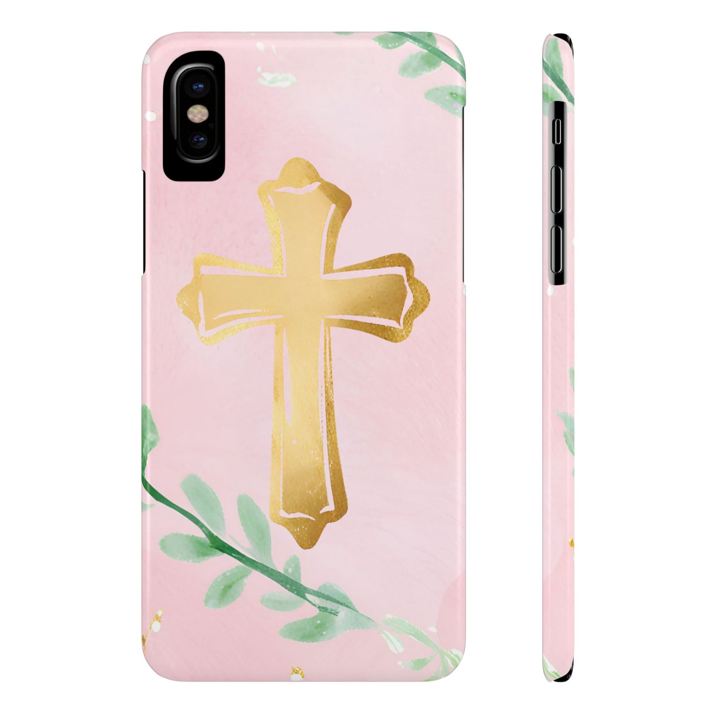 Cross with garland Slim Phone Case