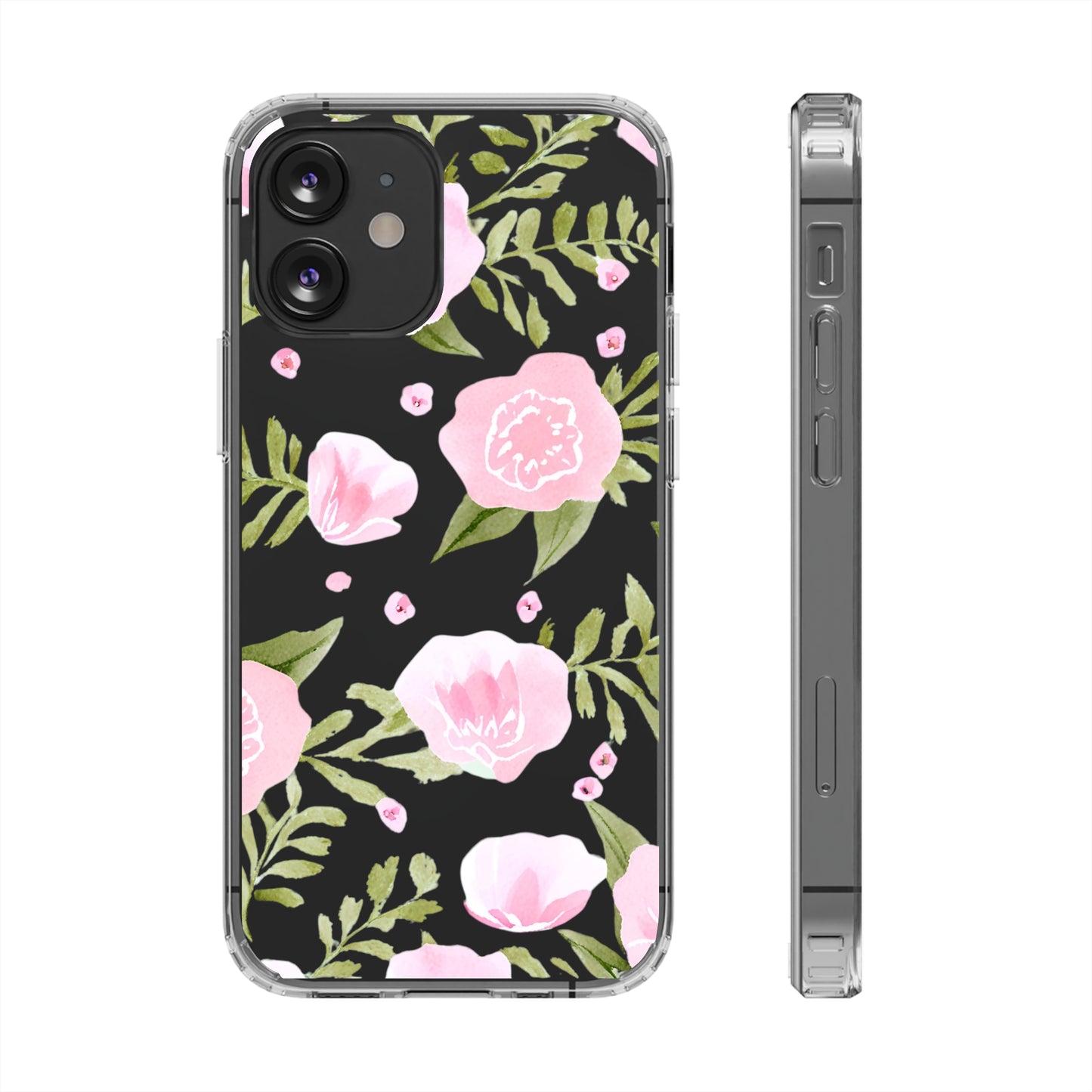 Watercolor Flowers Clear Phone Case