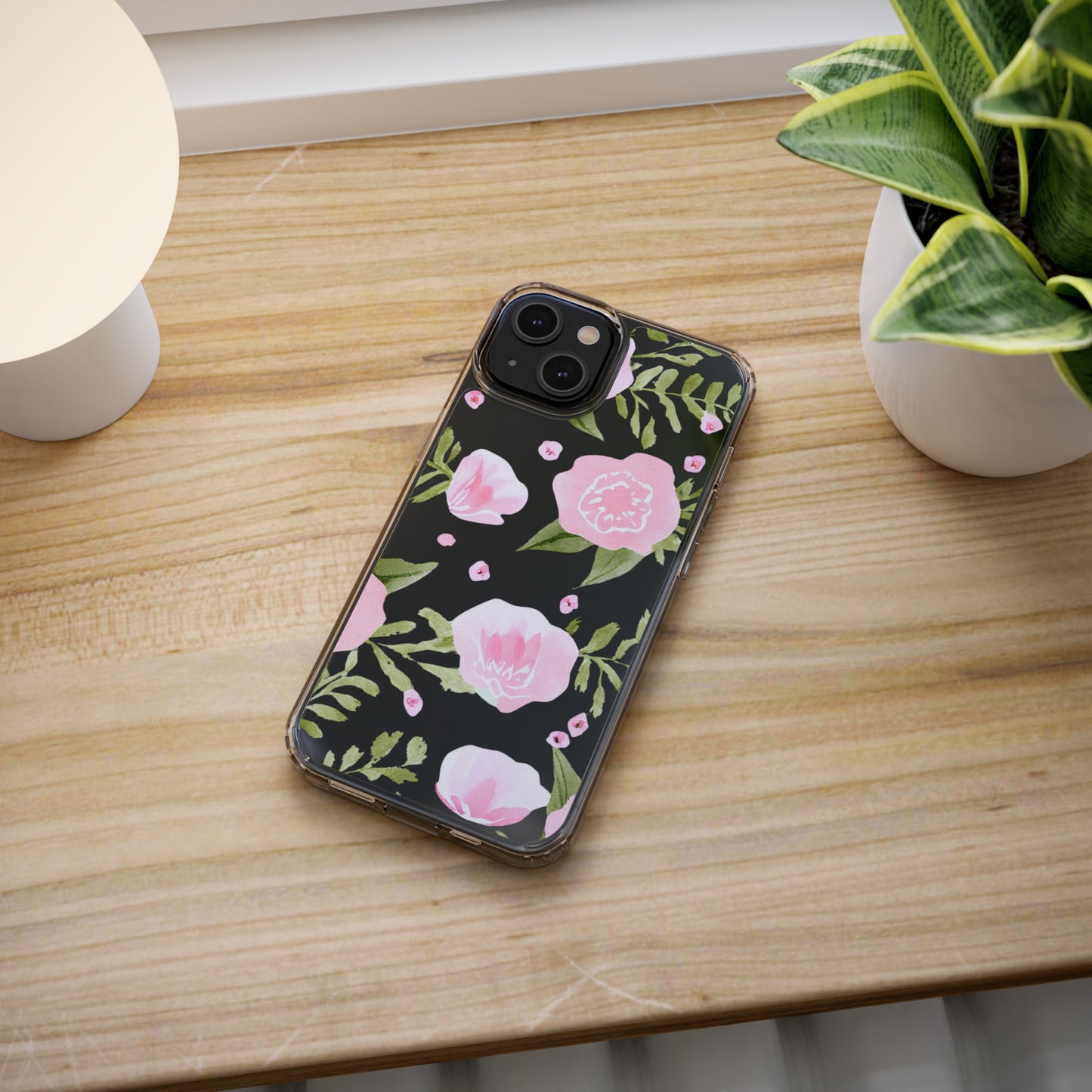 Watercolor Flowers Clear Phone Case