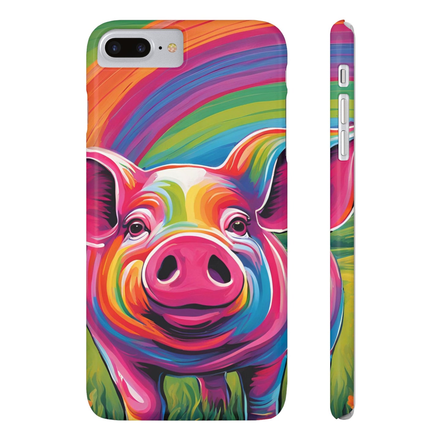 Rainbow Pig Slim Phone Case