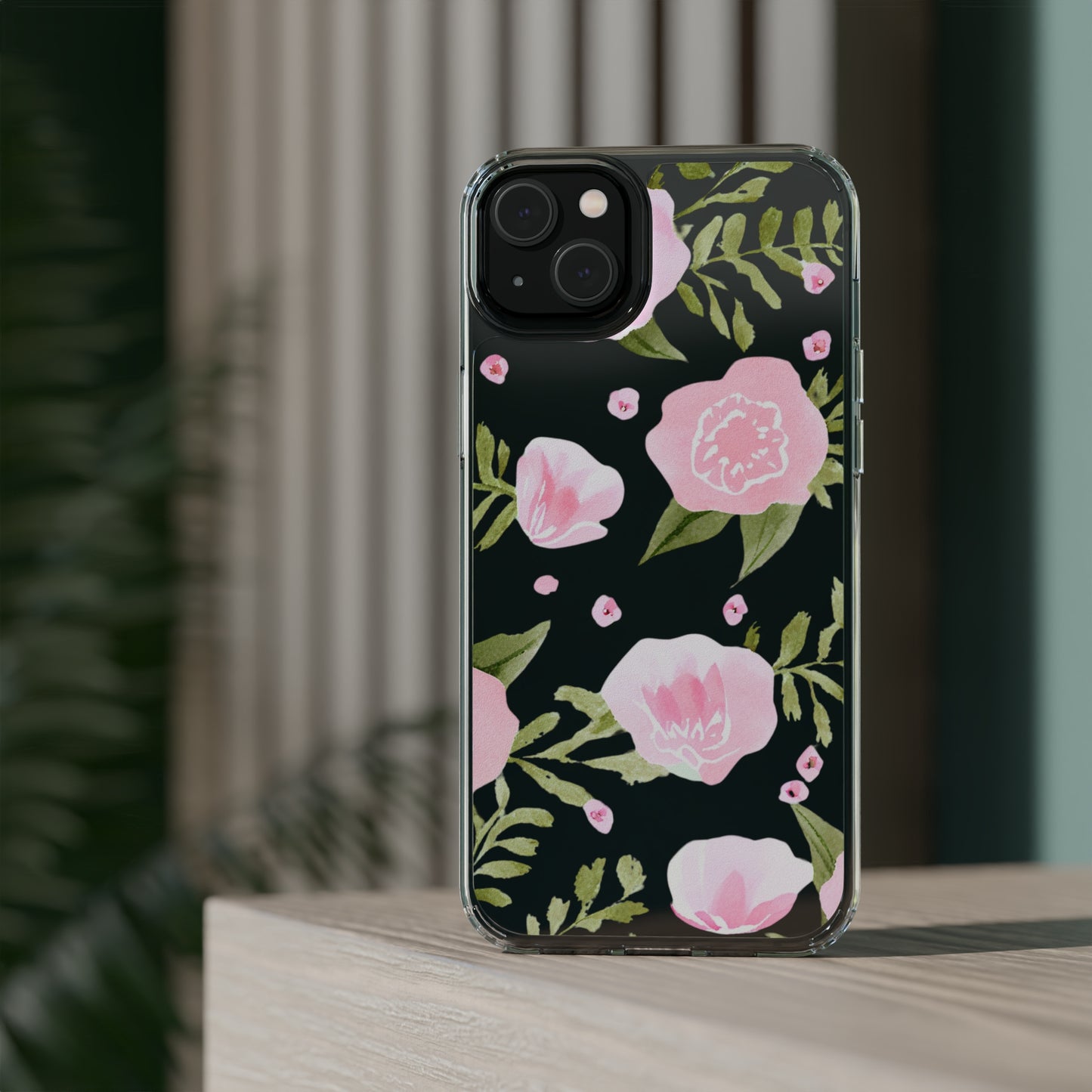 Watercolor Flowers Clear Phone Case
