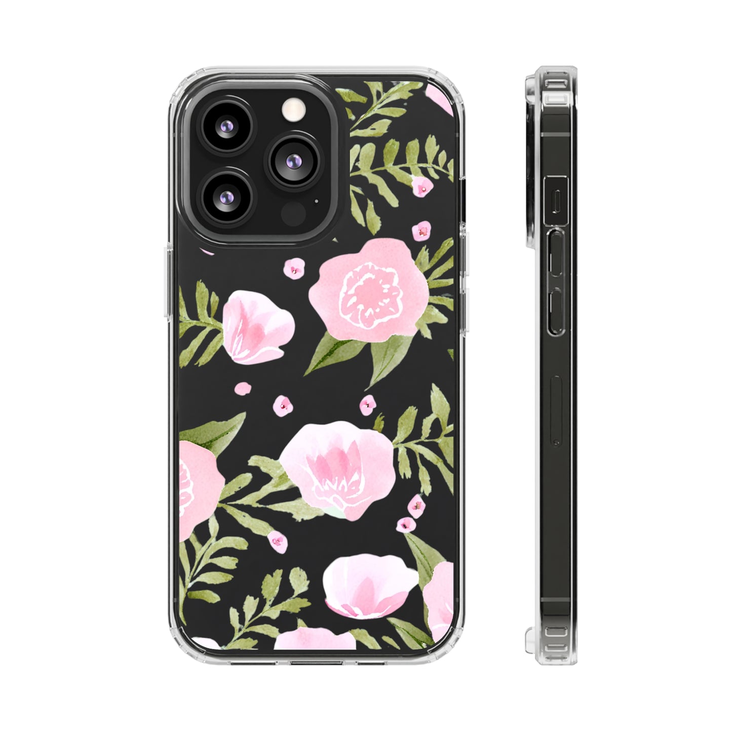Watercolor Flowers Clear Phone Case