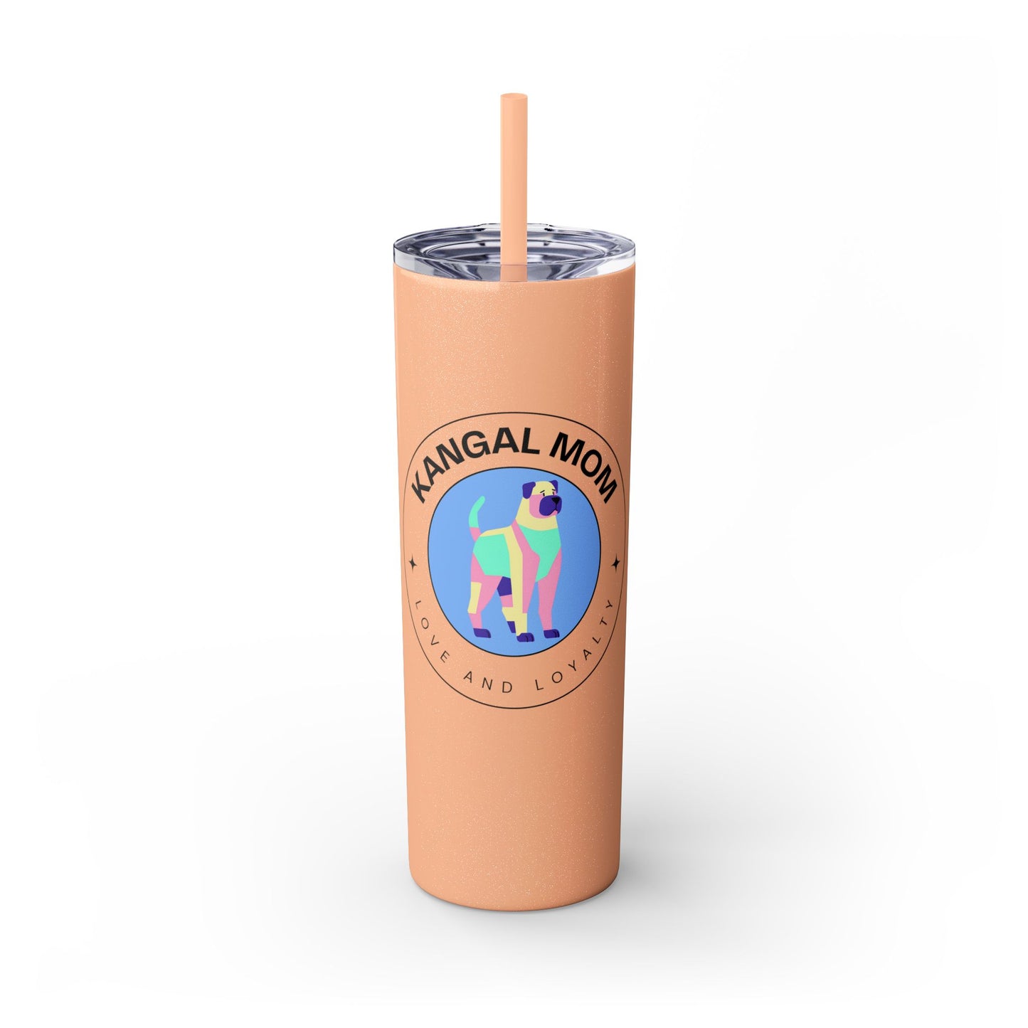 Kangal Mom Skinny Tumbler with Straw, 20oz