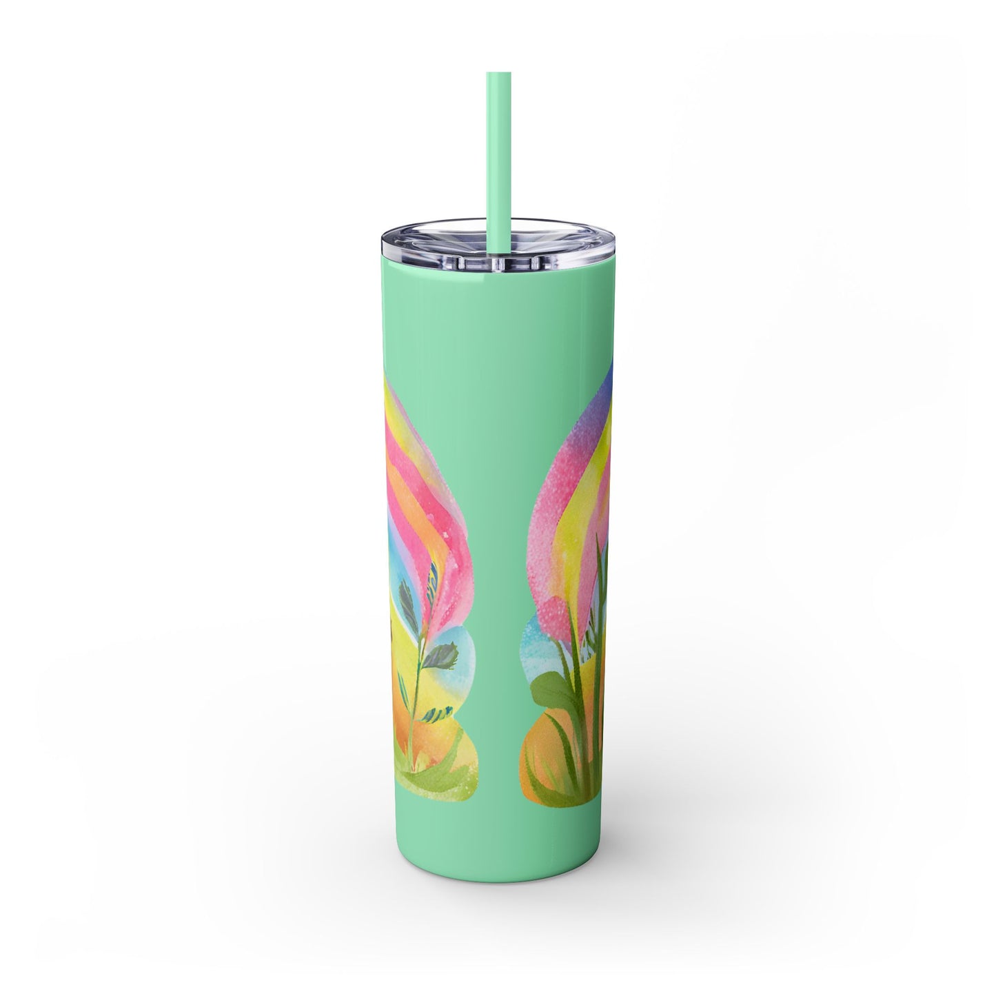 Rainbow Pig Tumbler with Straw, 20oz
