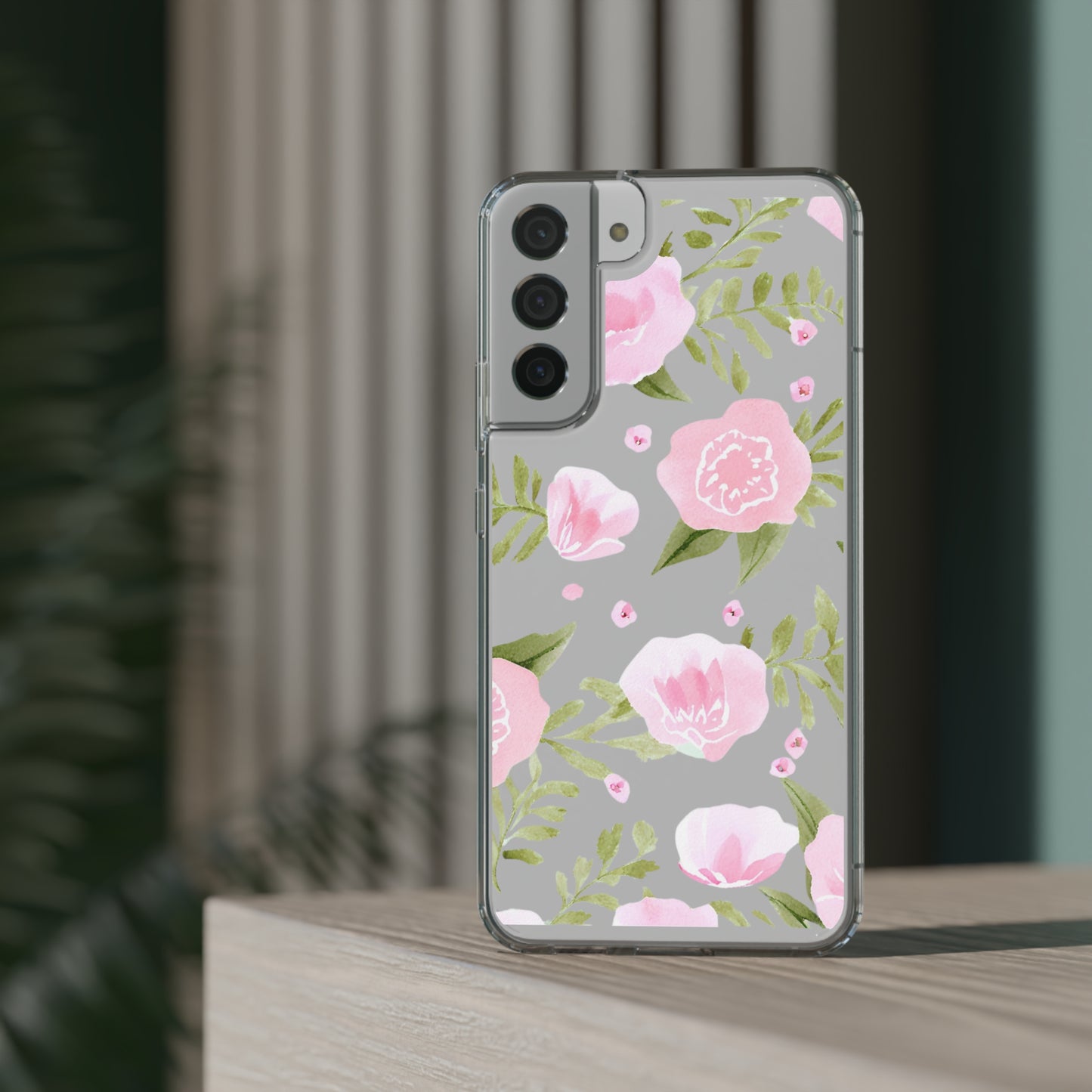 Watercolor Flowers Clear Phone Case
