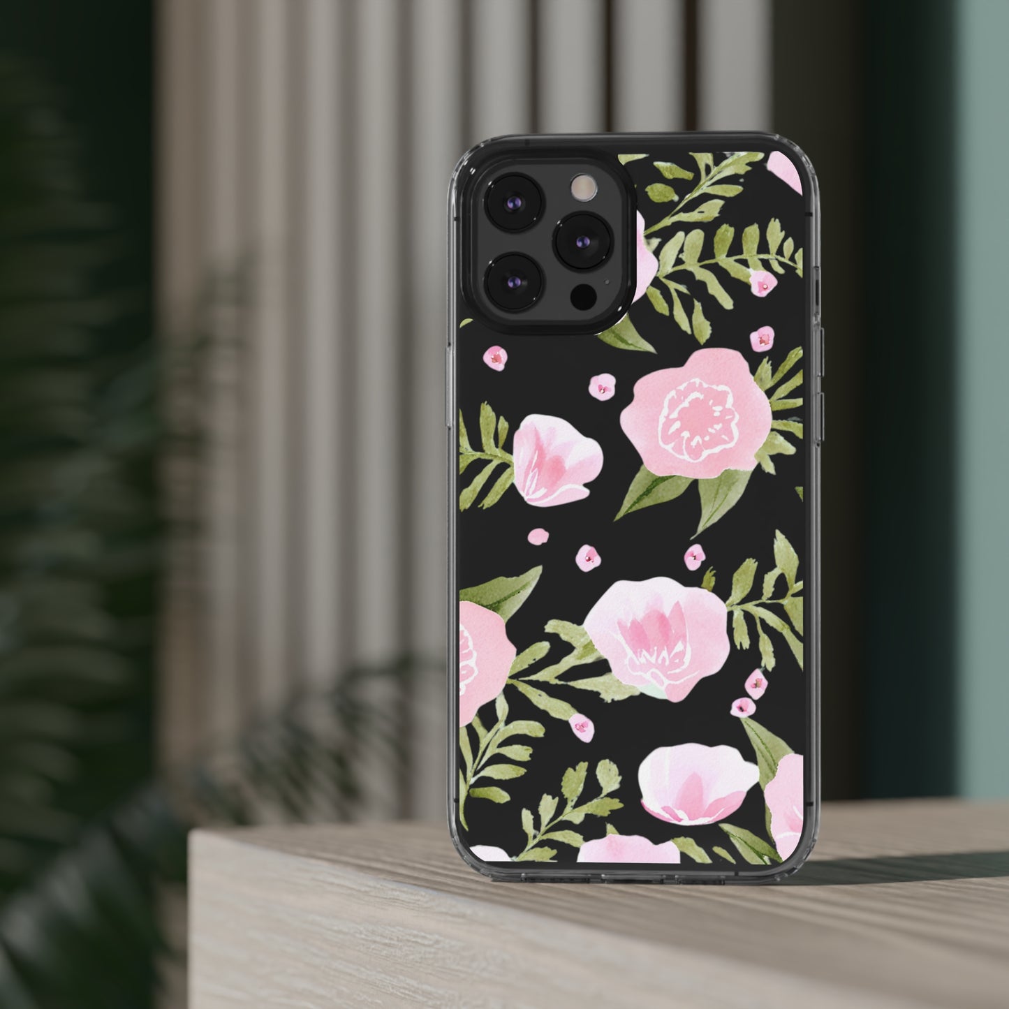 Watercolor Flowers Clear Phone Case