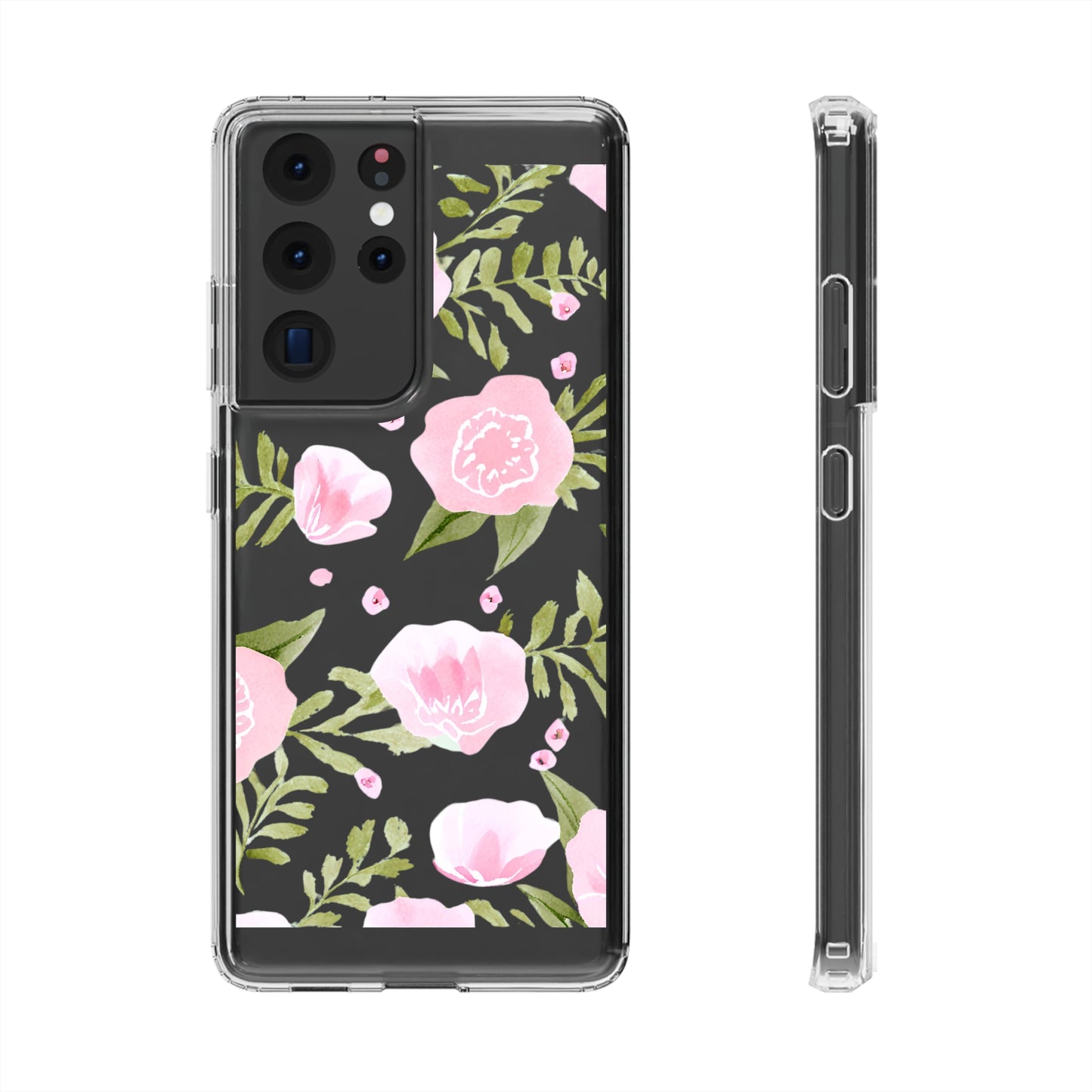 Watercolor Flowers Clear Phone Case