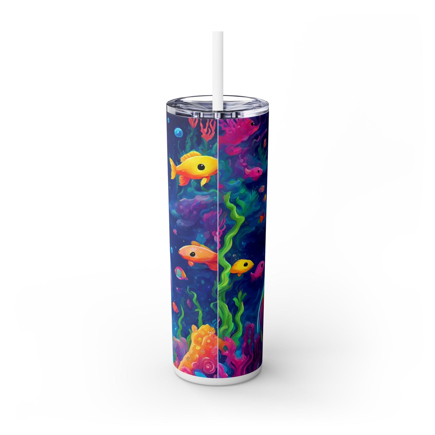 Otter Baby Skinny Tumbler with Straw, 20oz
