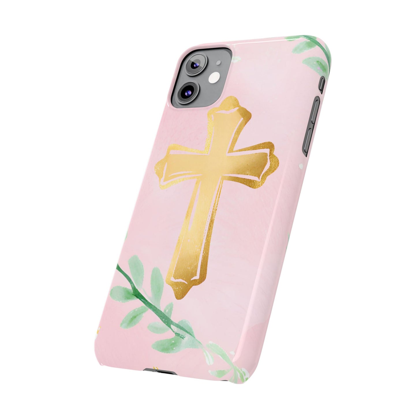 Cross with garland Slim Phone Case