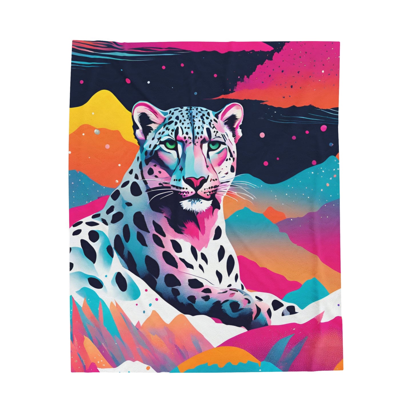 Snow Leopard Plush Blanket