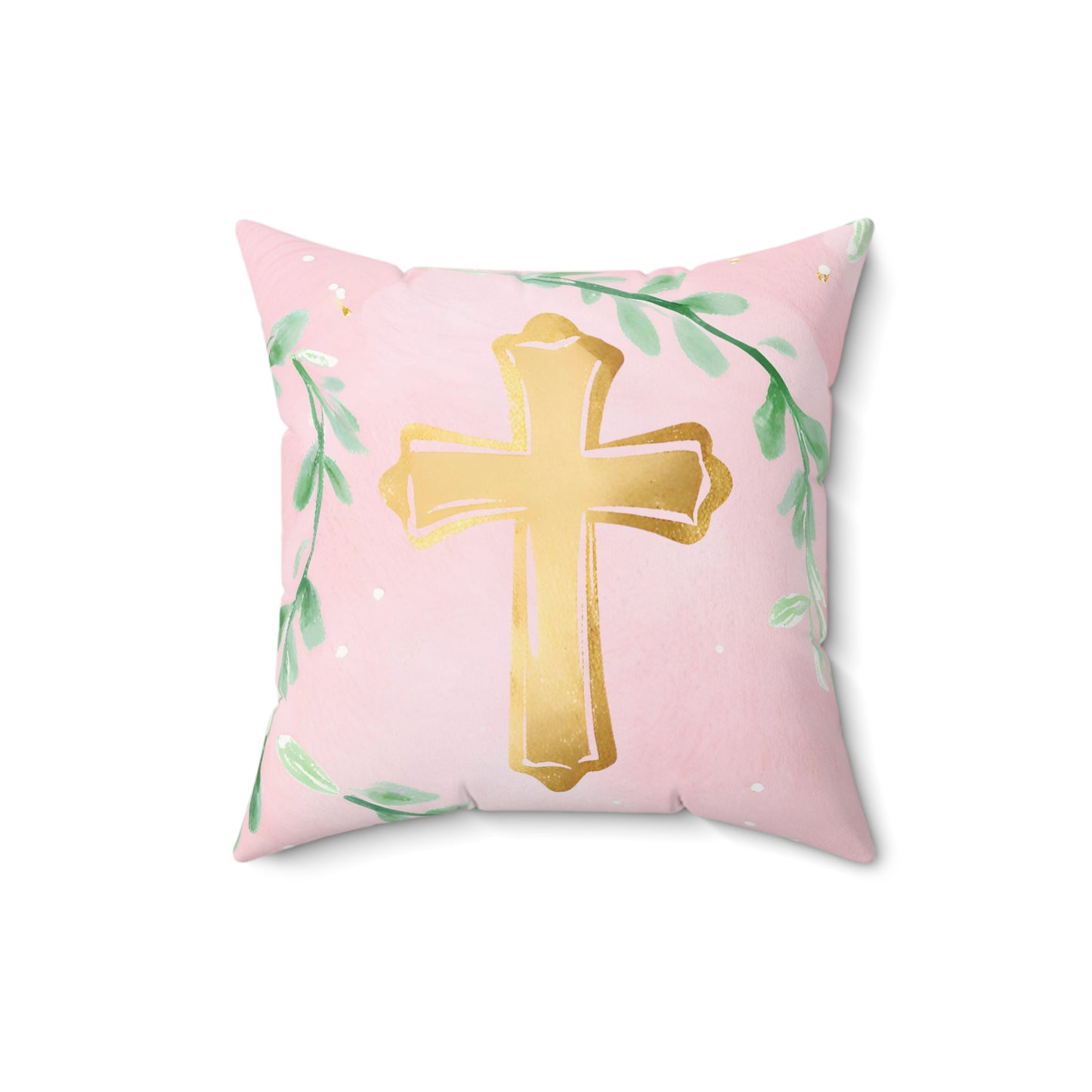 Cross with Garland Pillow