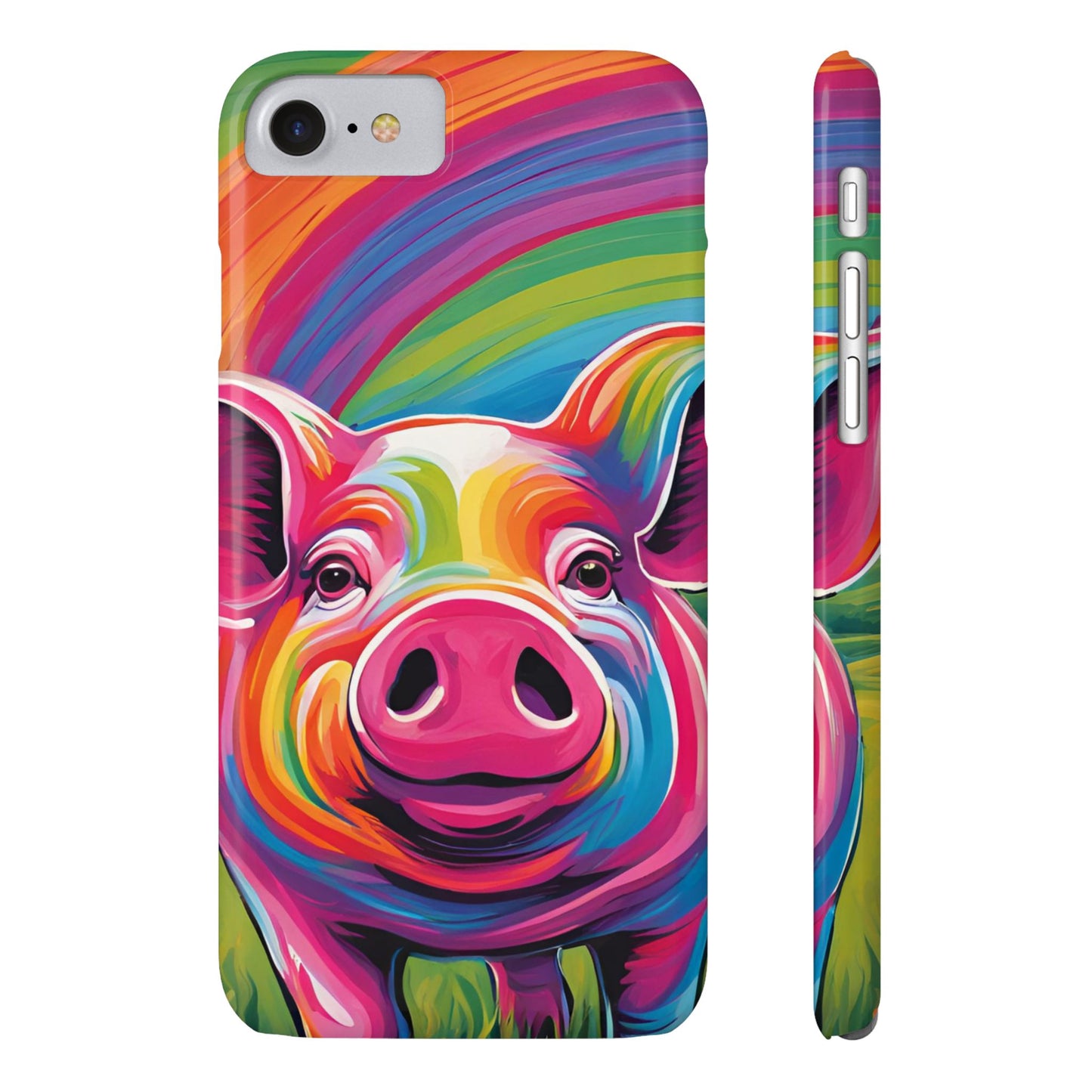 Rainbow Pig Slim Phone Case