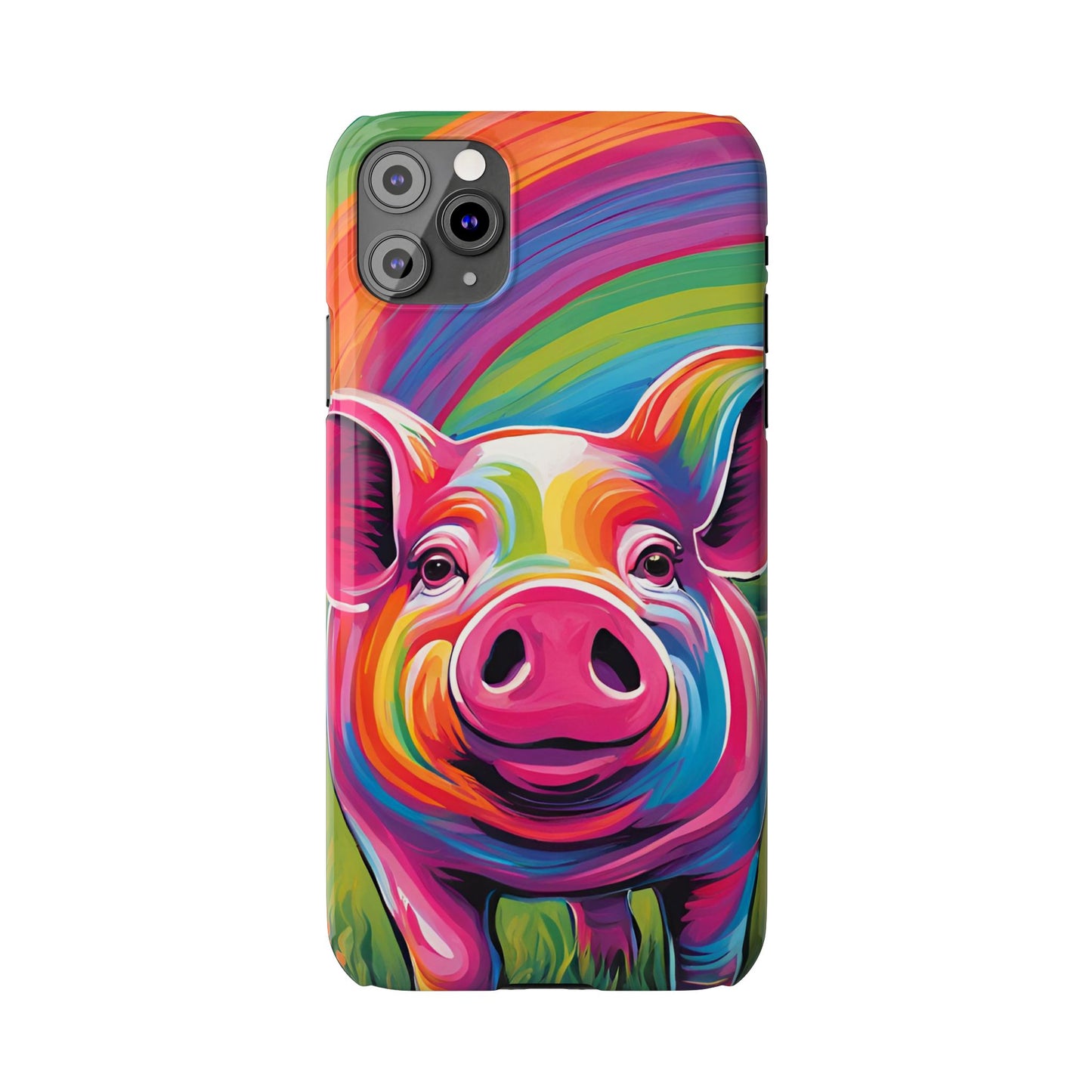 Rainbow Pig Slim Phone Case