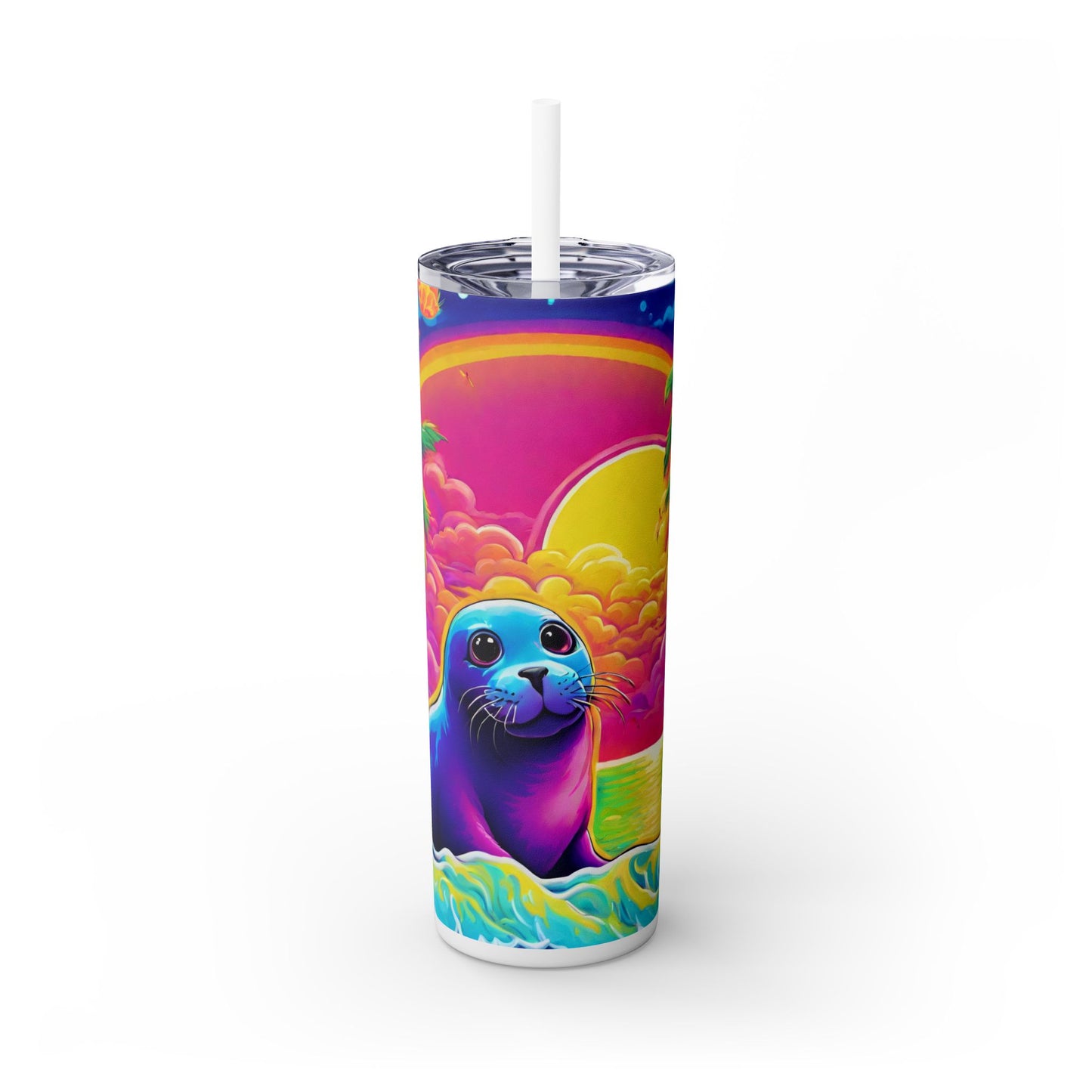 Chill Seal Skinny Tumbler with Straw, 20oz