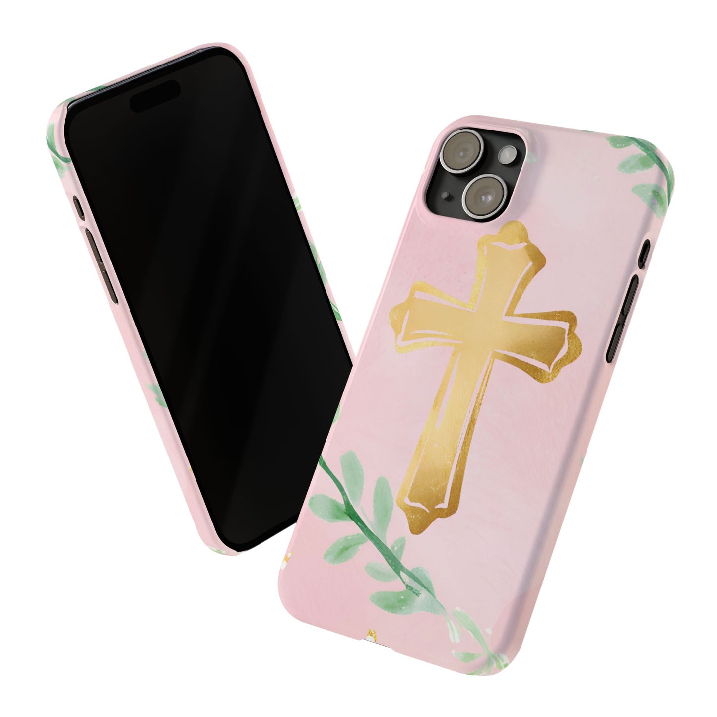 Cross with garland Slim Phone Case