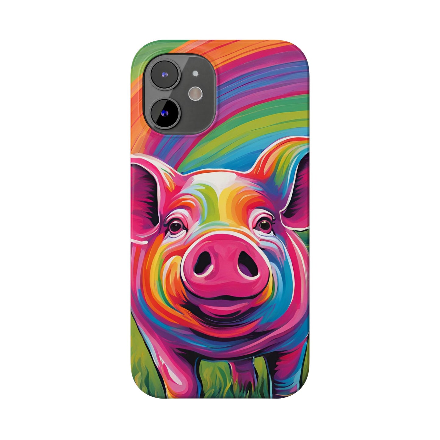 Rainbow Pig Slim Phone Case