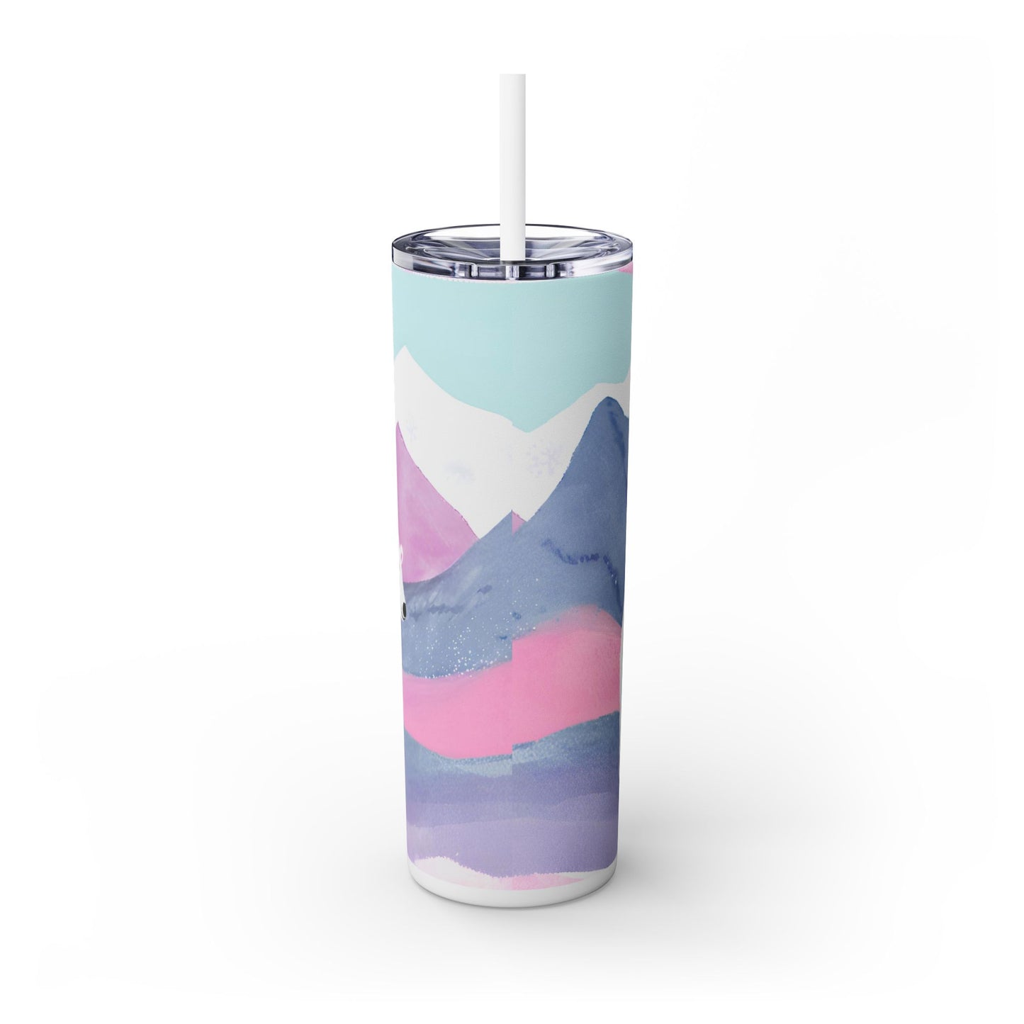 Polar Bear Skinny Tumbler with Straw, 20oz