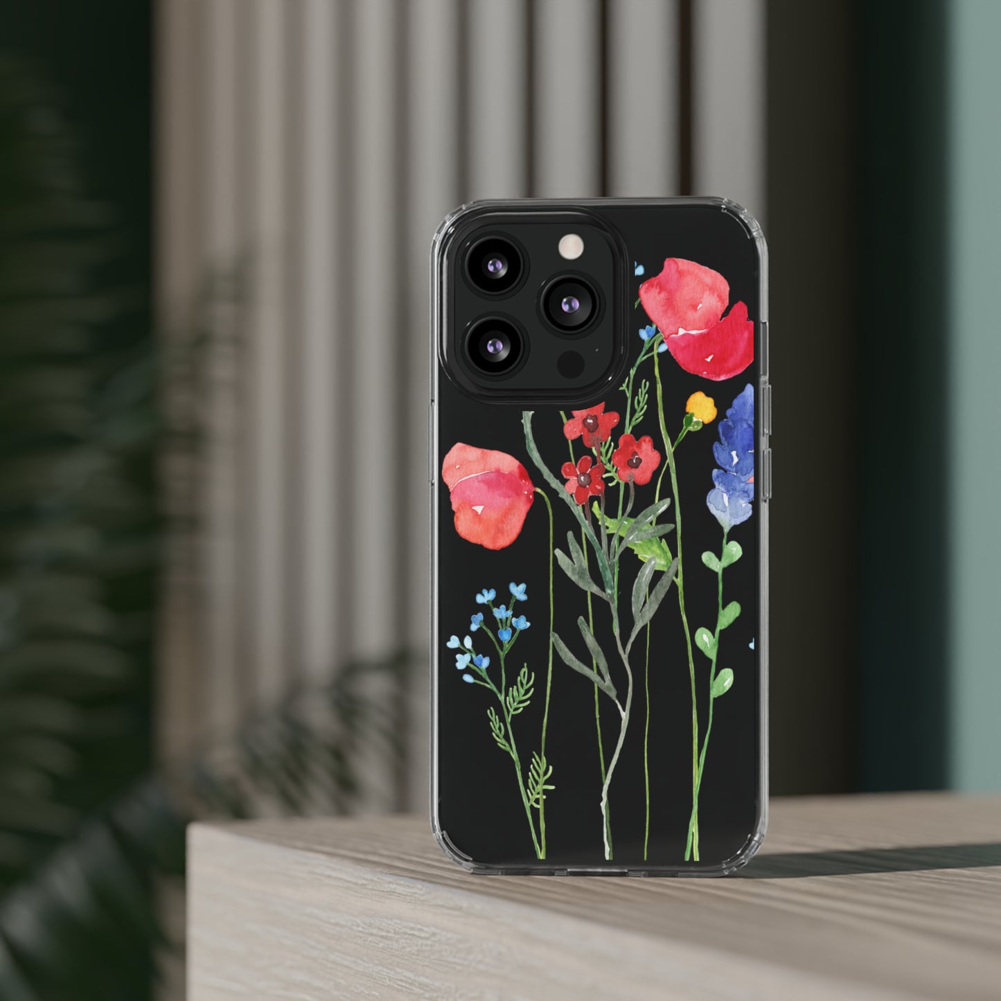 Wildflower Clear Phone Case