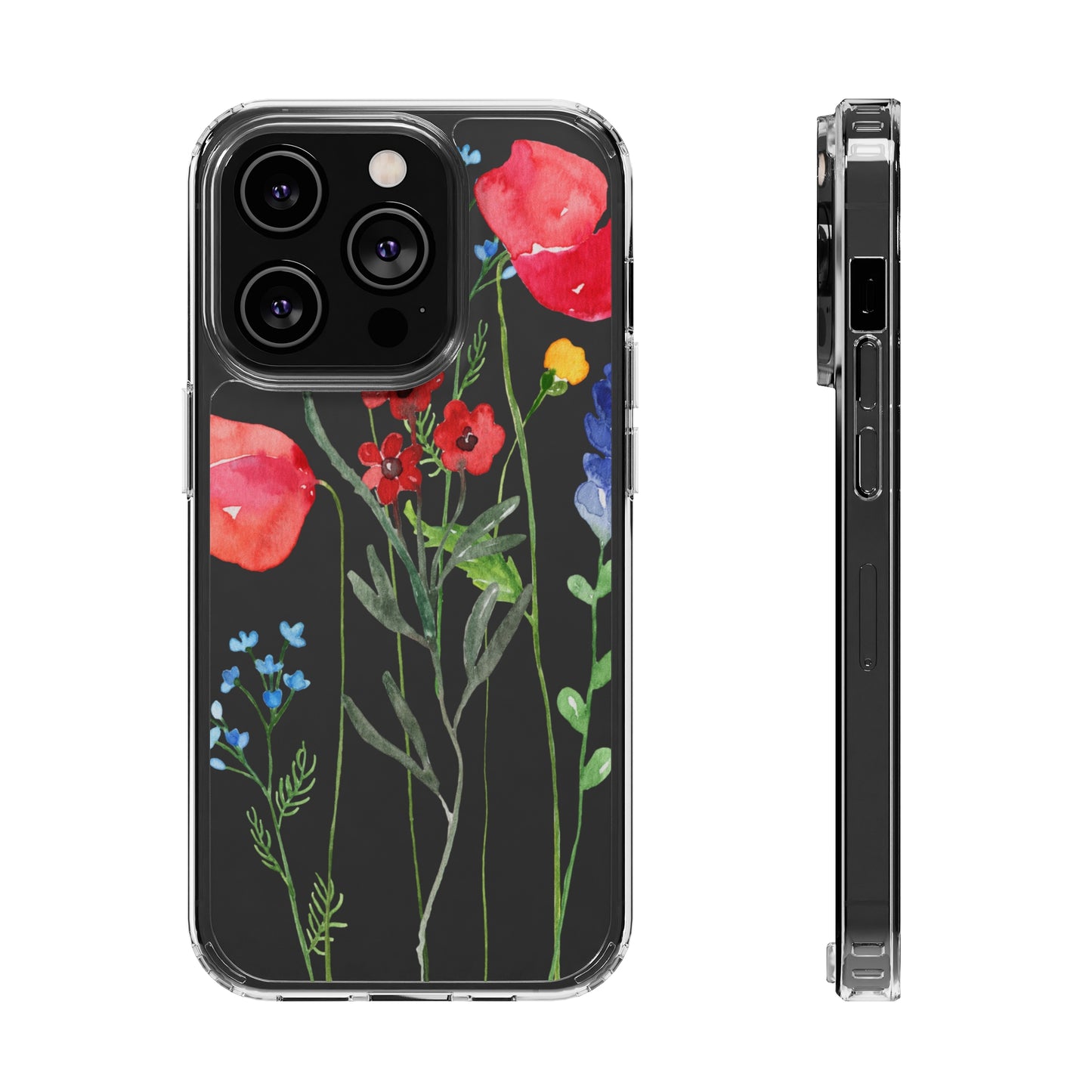 Wildflower Clear Phone Case