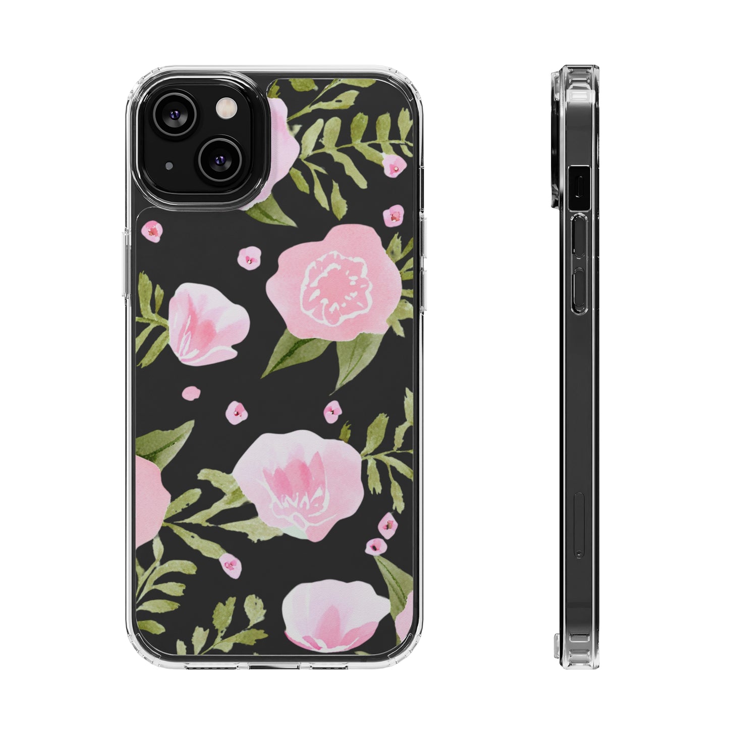 Watercolor Flowers Clear Phone Case