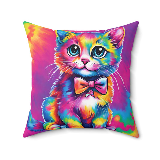 Kitten Faux Suede Pillow