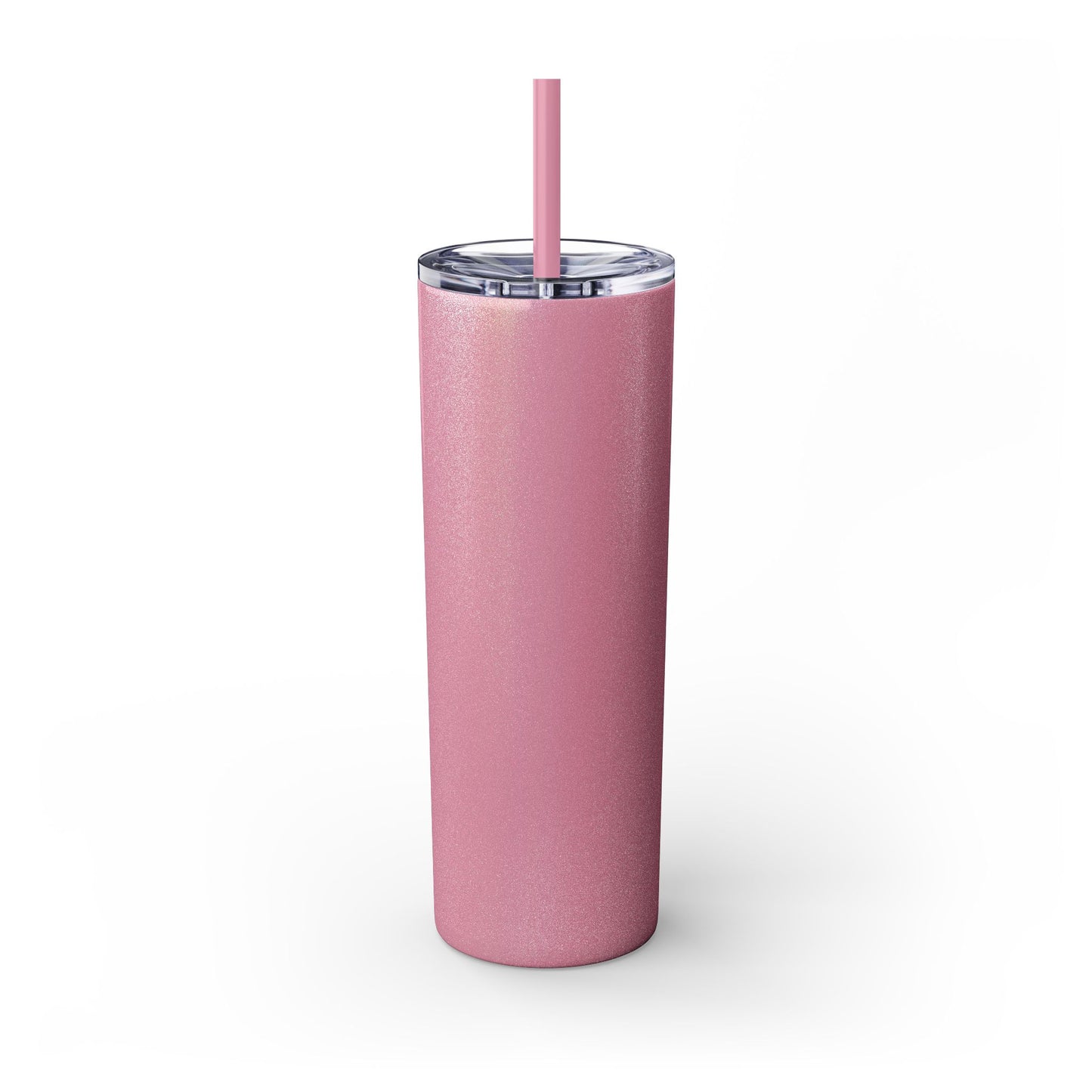 Happy Love Puppy Dog Skinny Tumbler with Straw, 20oz