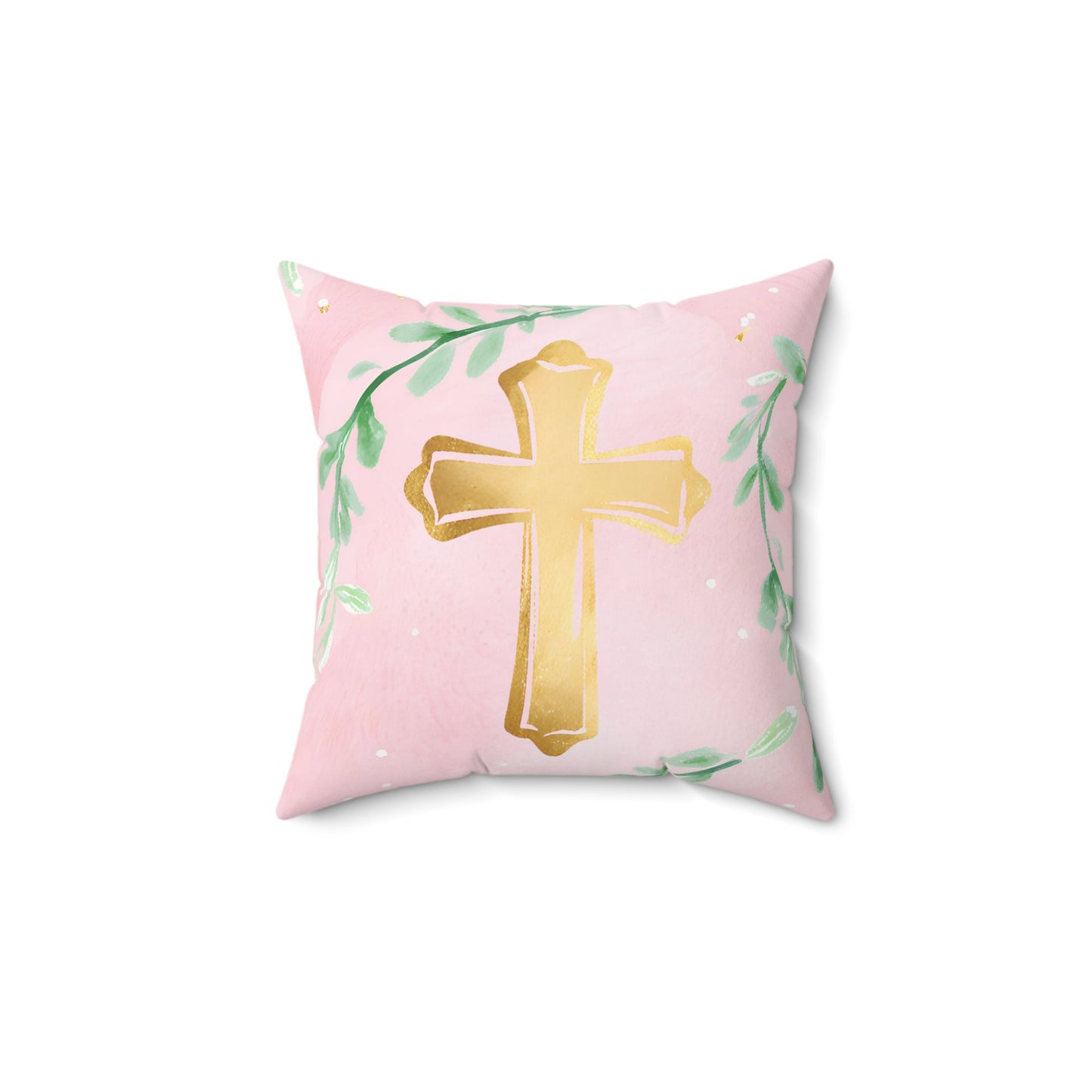 Cross with Garland Pillow