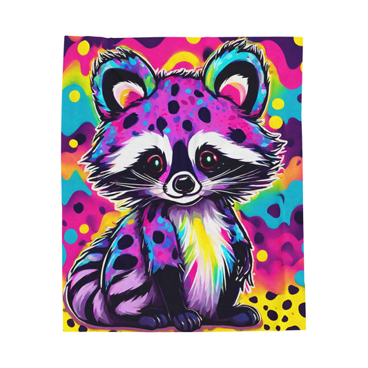 Cute Raccoon Plush Blanket