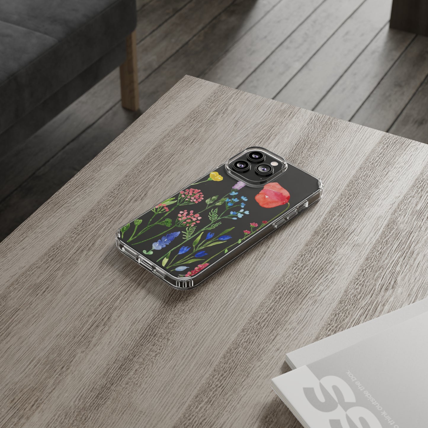 Wildflower Clear Phone Case