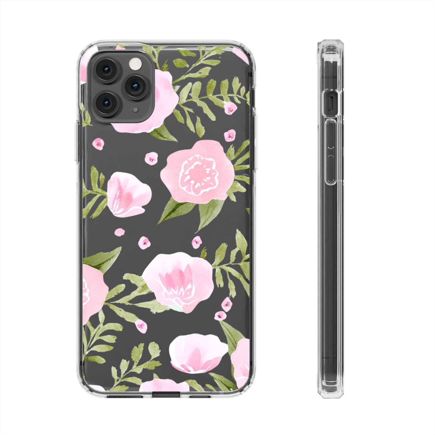 Watercolor Flowers Clear Phone Case