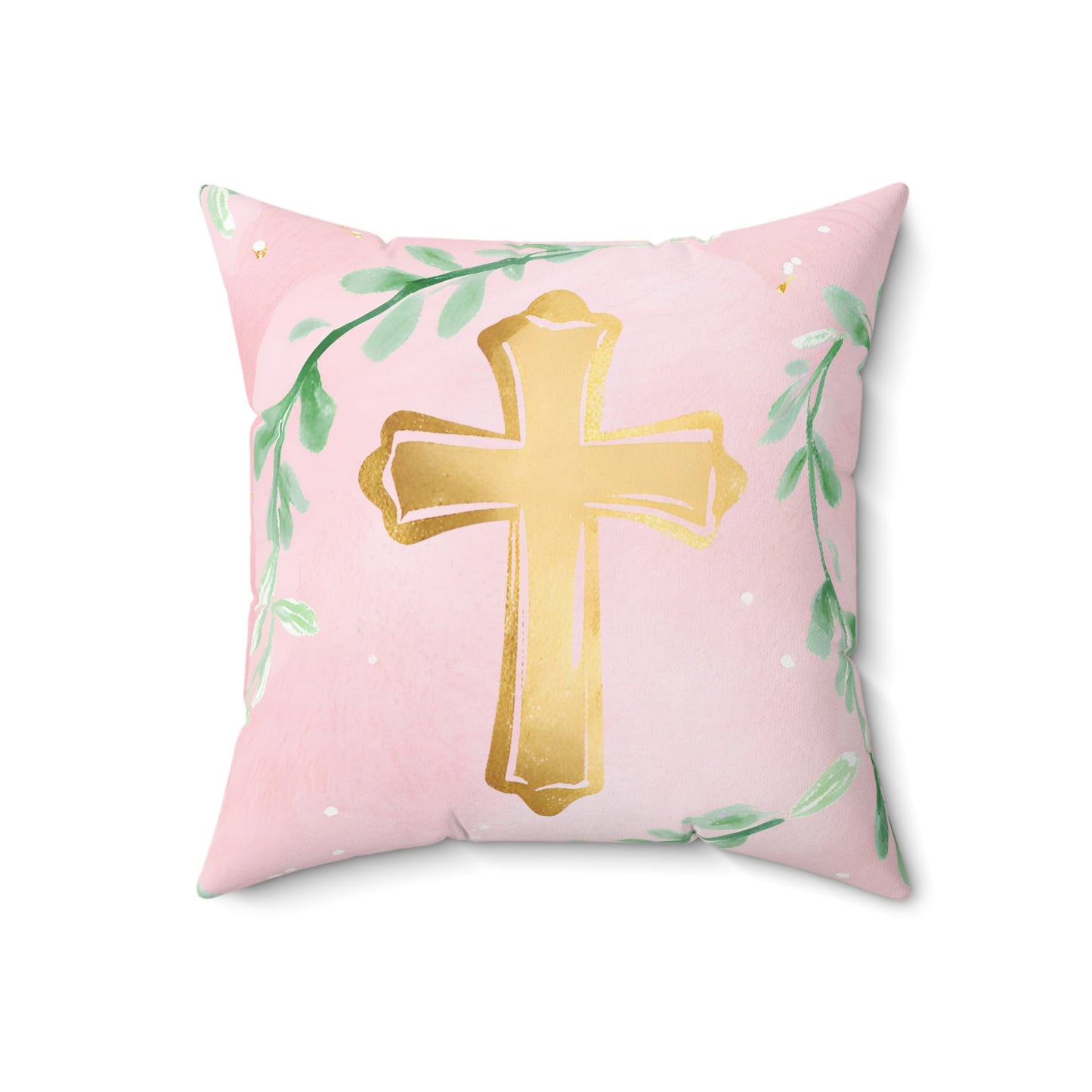 Cross with Garland Pillow