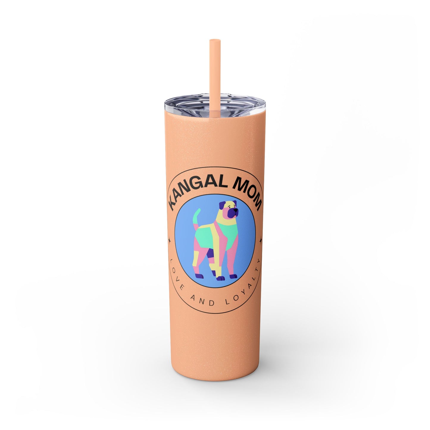 Kangal Mom Skinny Tumbler with Straw, 20oz