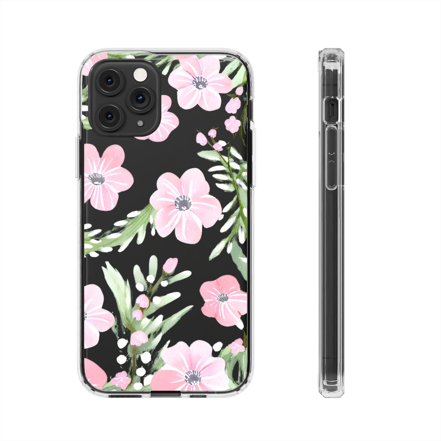 Watercolor Flower Clear Phone Case