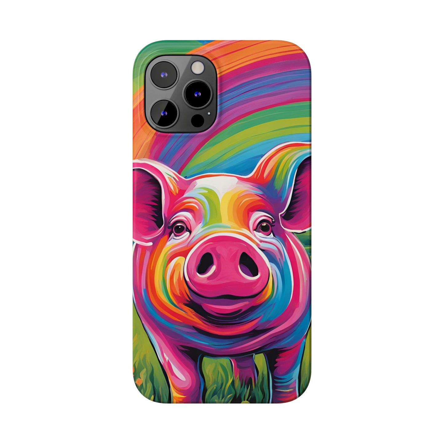 Rainbow Pig Slim Phone Case