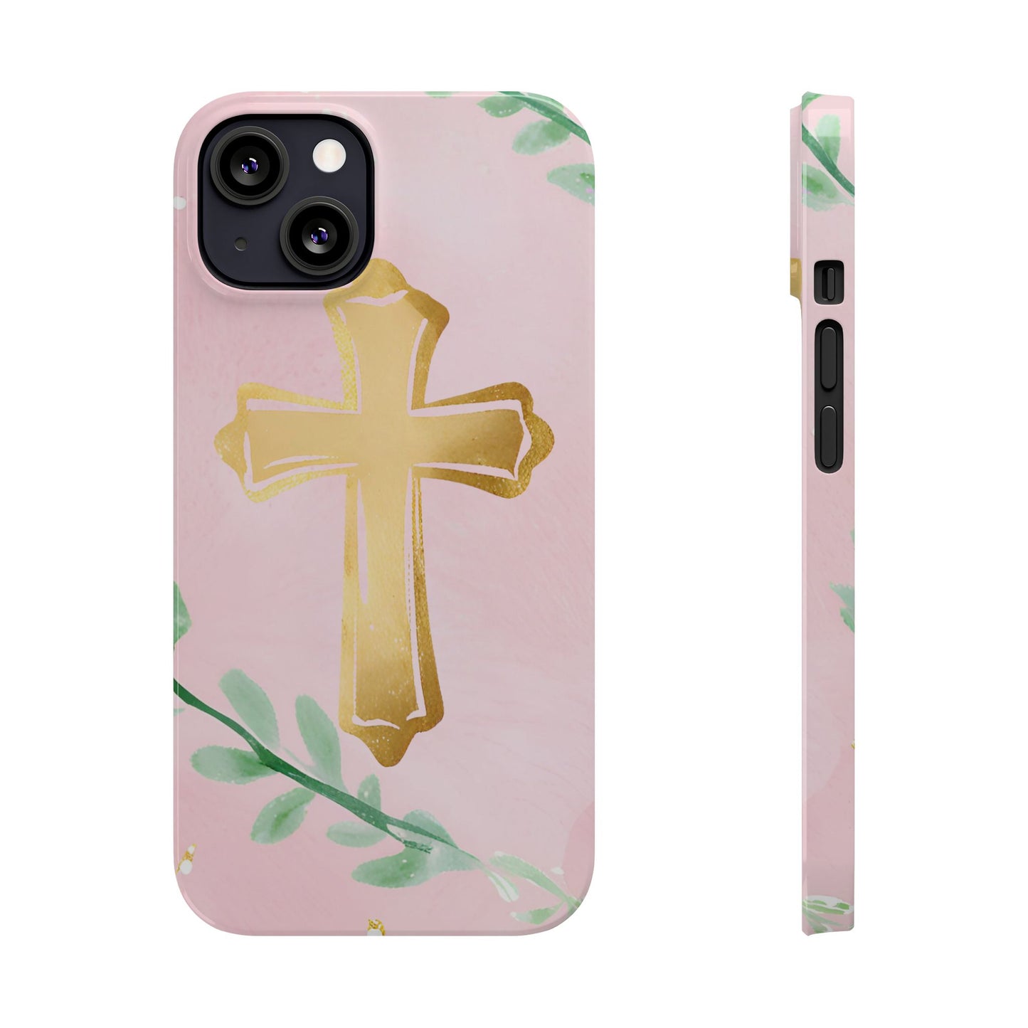 Cross with garland Slim Phone Case