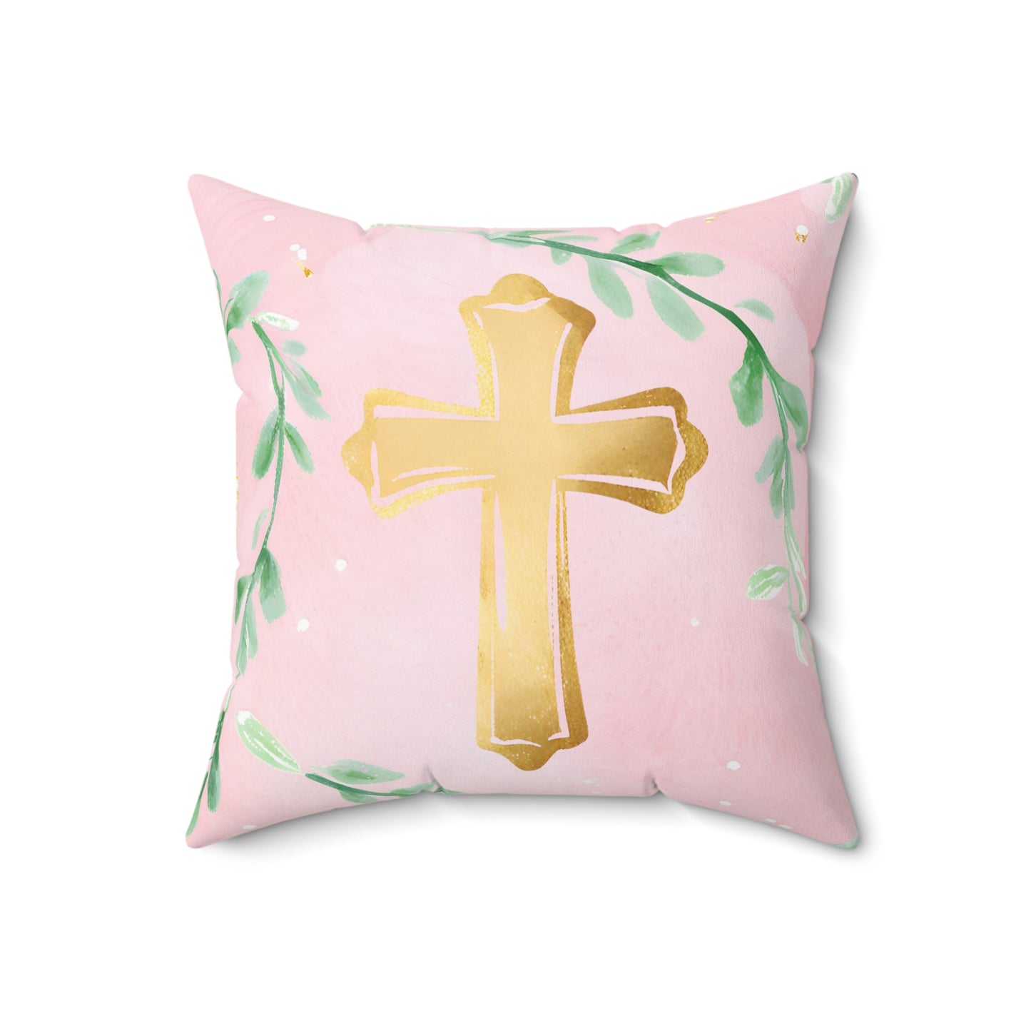 Cross with Garland Pillow