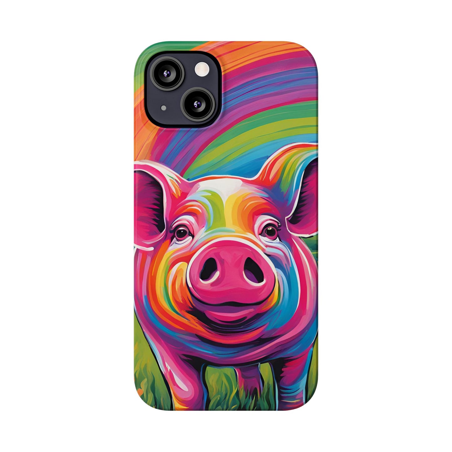 Rainbow Pig Slim Phone Case