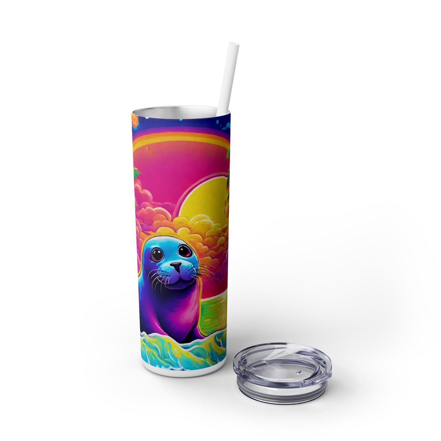 Chill Seal Skinny Tumbler with Straw, 20oz