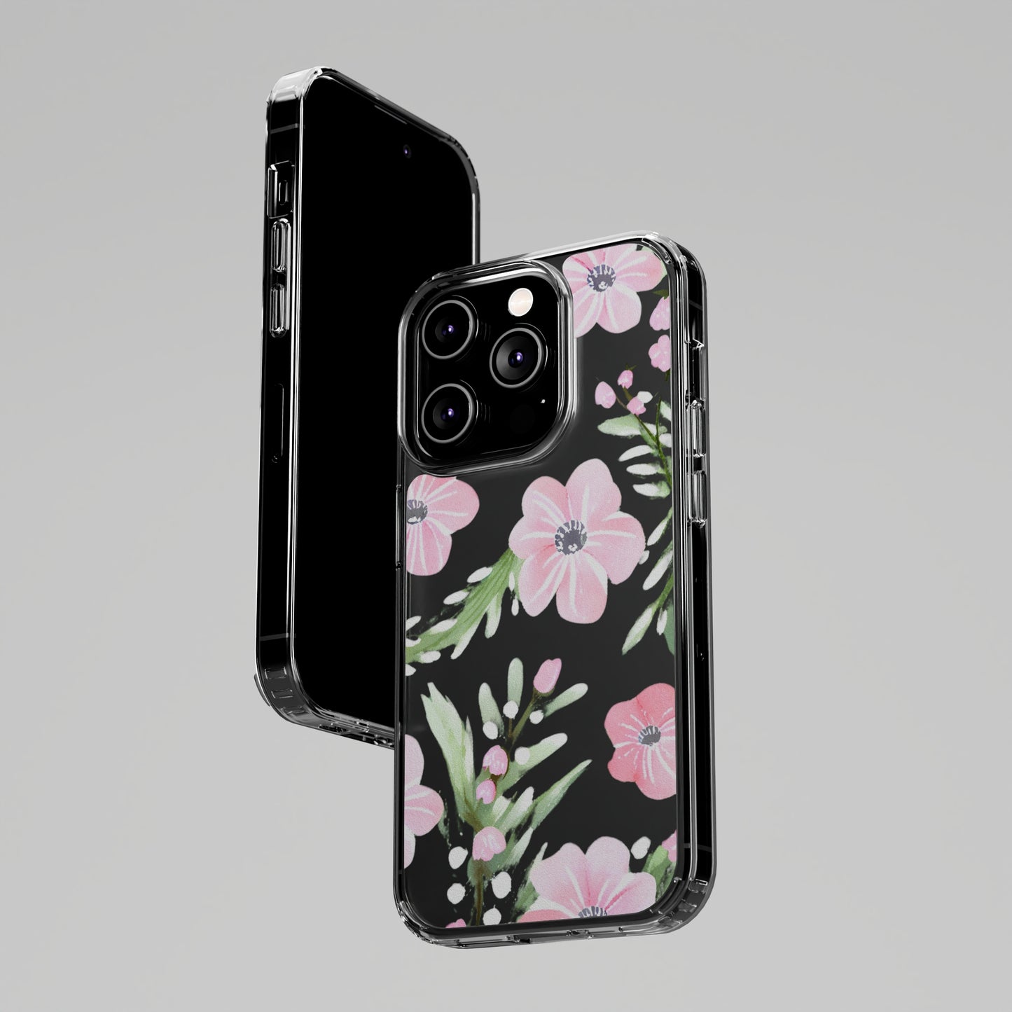 Watercolor Flower Clear Phone Case