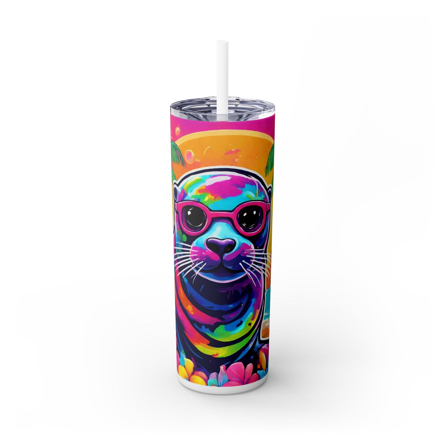 Cool Seal Skinny Tumbler with Straw, 20oz